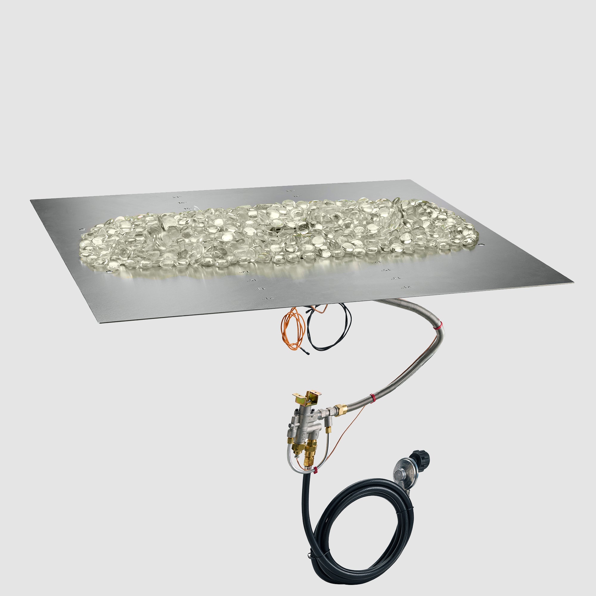 Crystal Fire Plus Linear Gas Burner Insert and Plate Kit