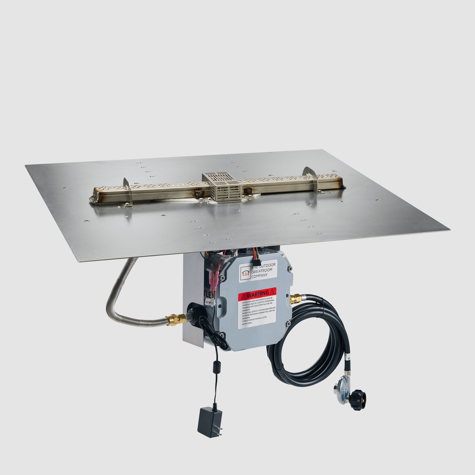 Crystal Fire Plus Linear Gas Burner Insert and Plate Kit