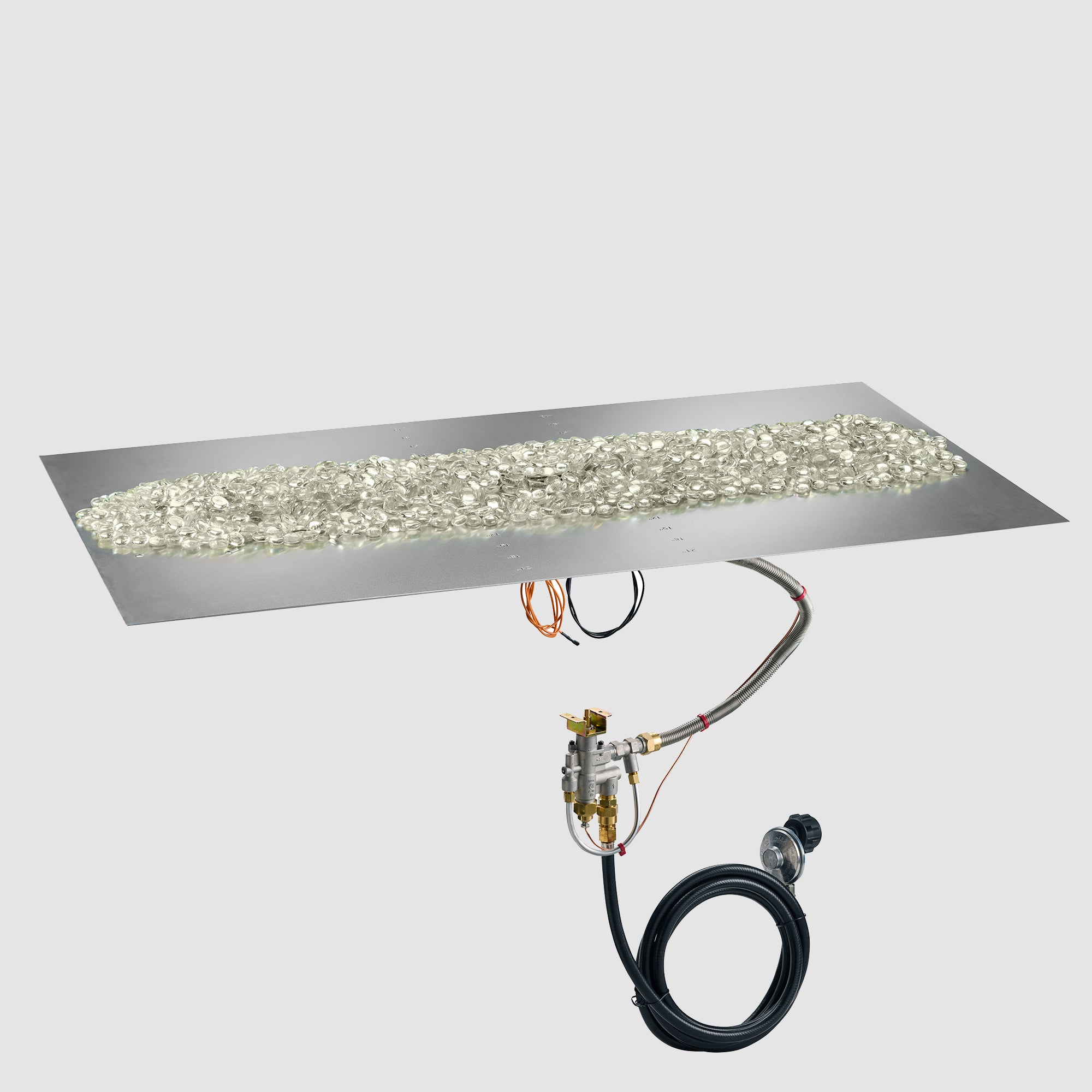 Crystal Fire Plus Linear Gas Burner Insert and Plate Kit
