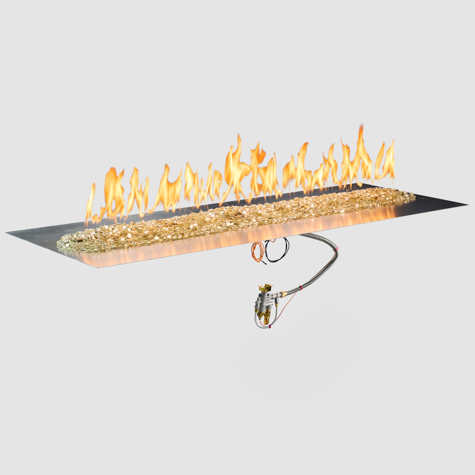 Crystal Fire Plus Linear Gas Burner Insert and Plate Kit
