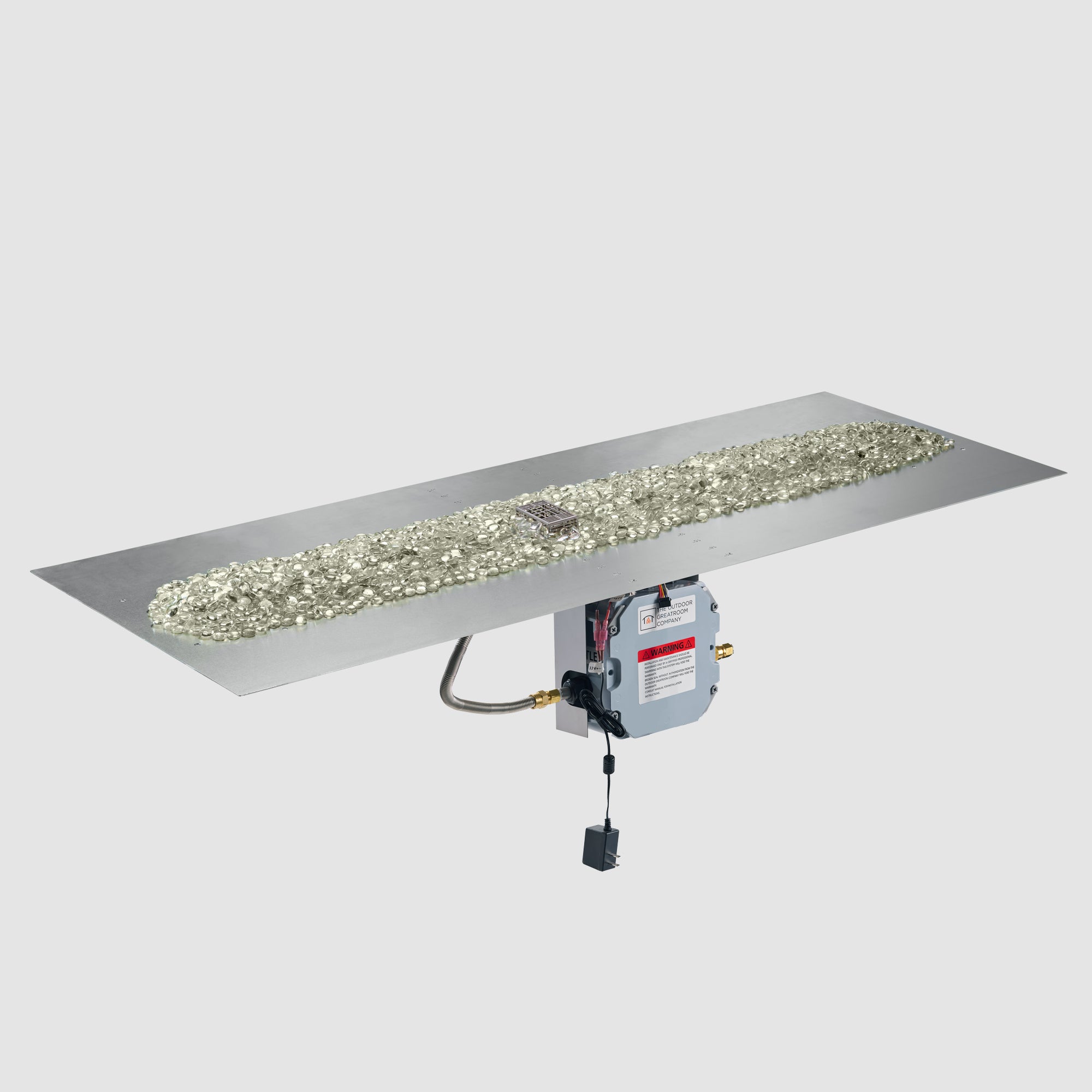 Crystal Fire Plus Linear Gas Burner Insert and Plate Kit