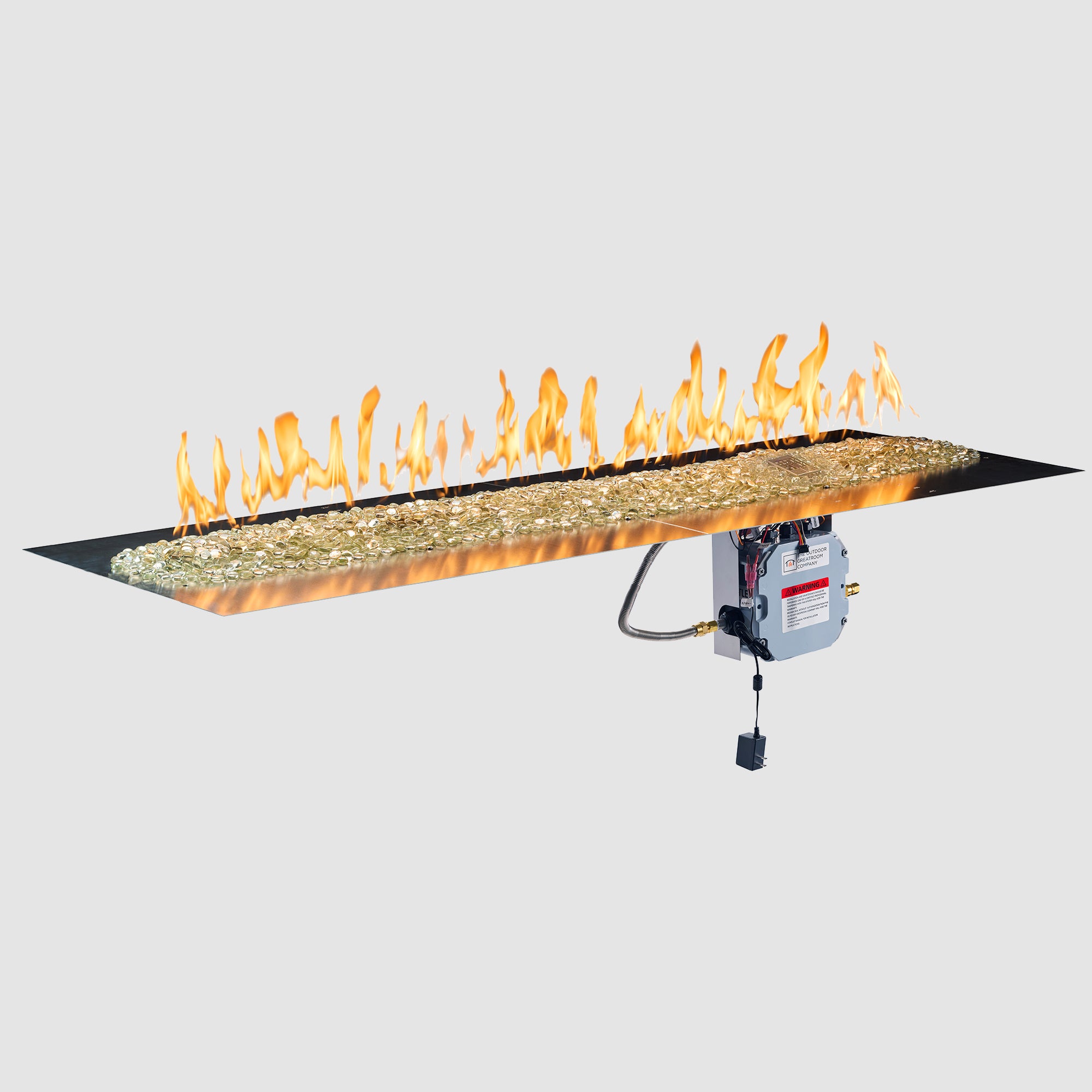 Crystal Fire Plus Linear Gas Burner Insert and Plate Kit