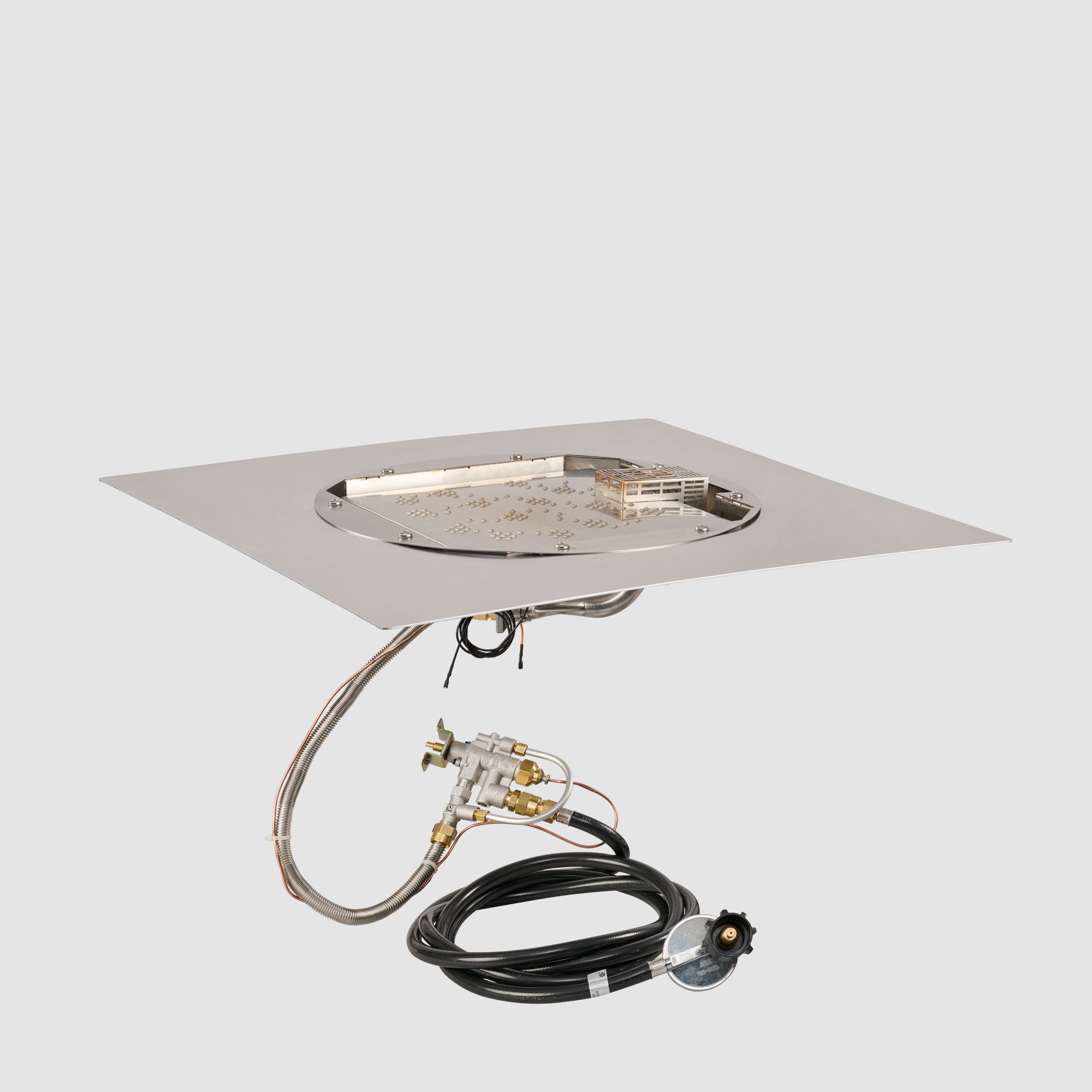 Crystal Fire Plus Square Gas Burner Insert and Plate Kit