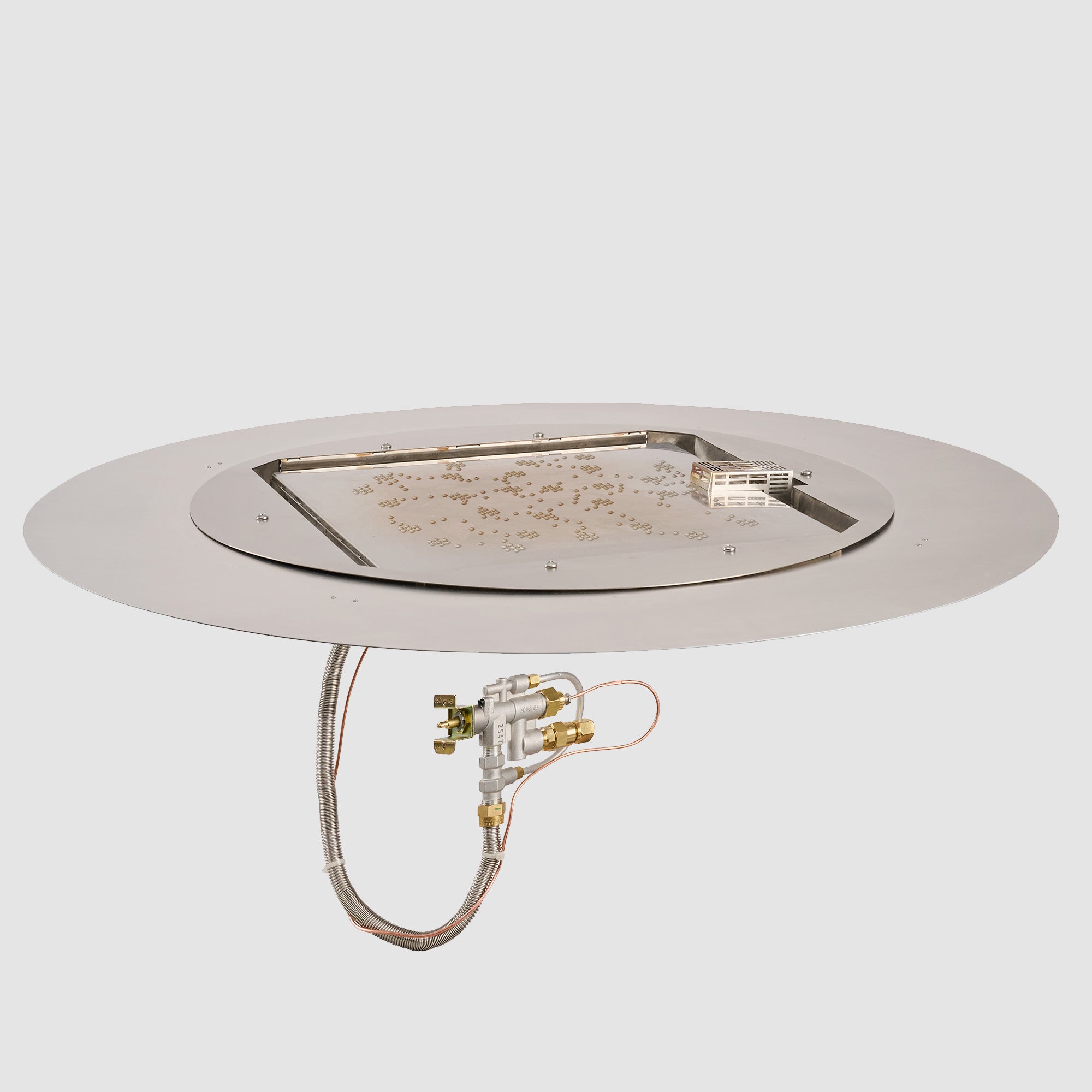 Crystal Fire Plus Round Gas Burner Insert and Plate Kit