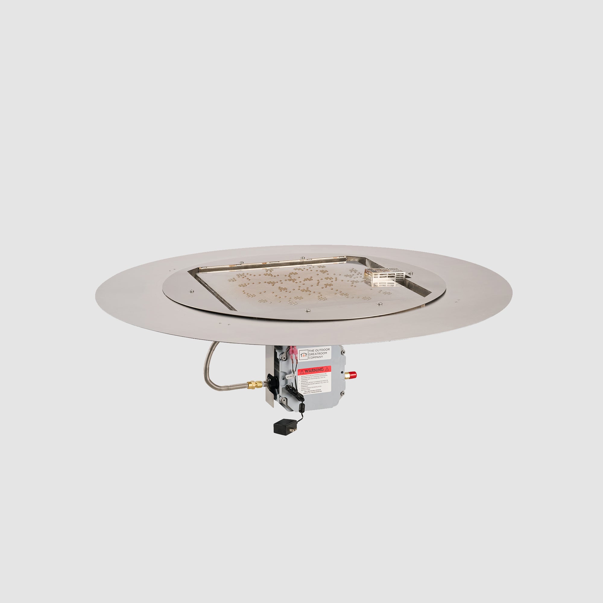 Crystal Fire Plus Round Gas Burner Insert and Plate Kit
