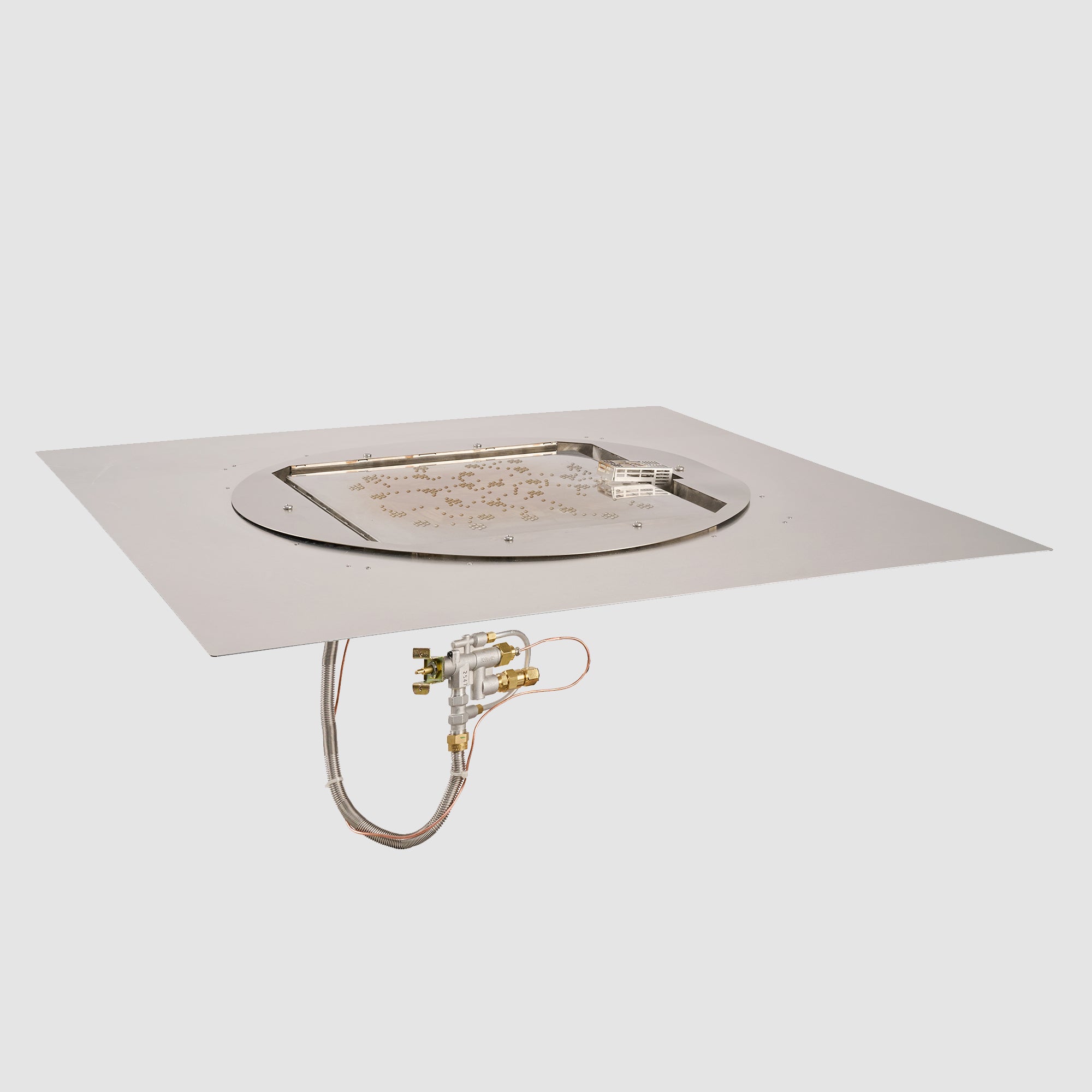 Crystal Fire Plus Square Gas Burner Insert and Plate Kit
