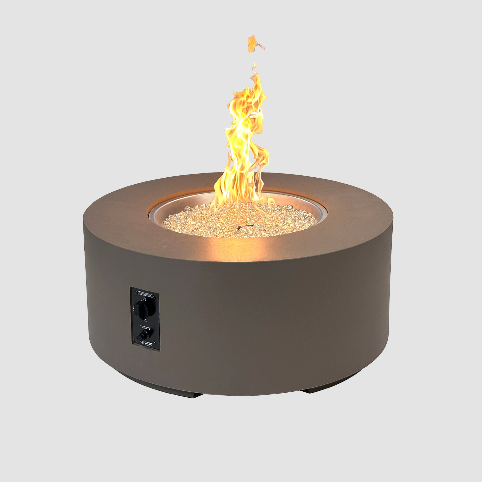 Cove Concrete Round Gas Fire Pit Table