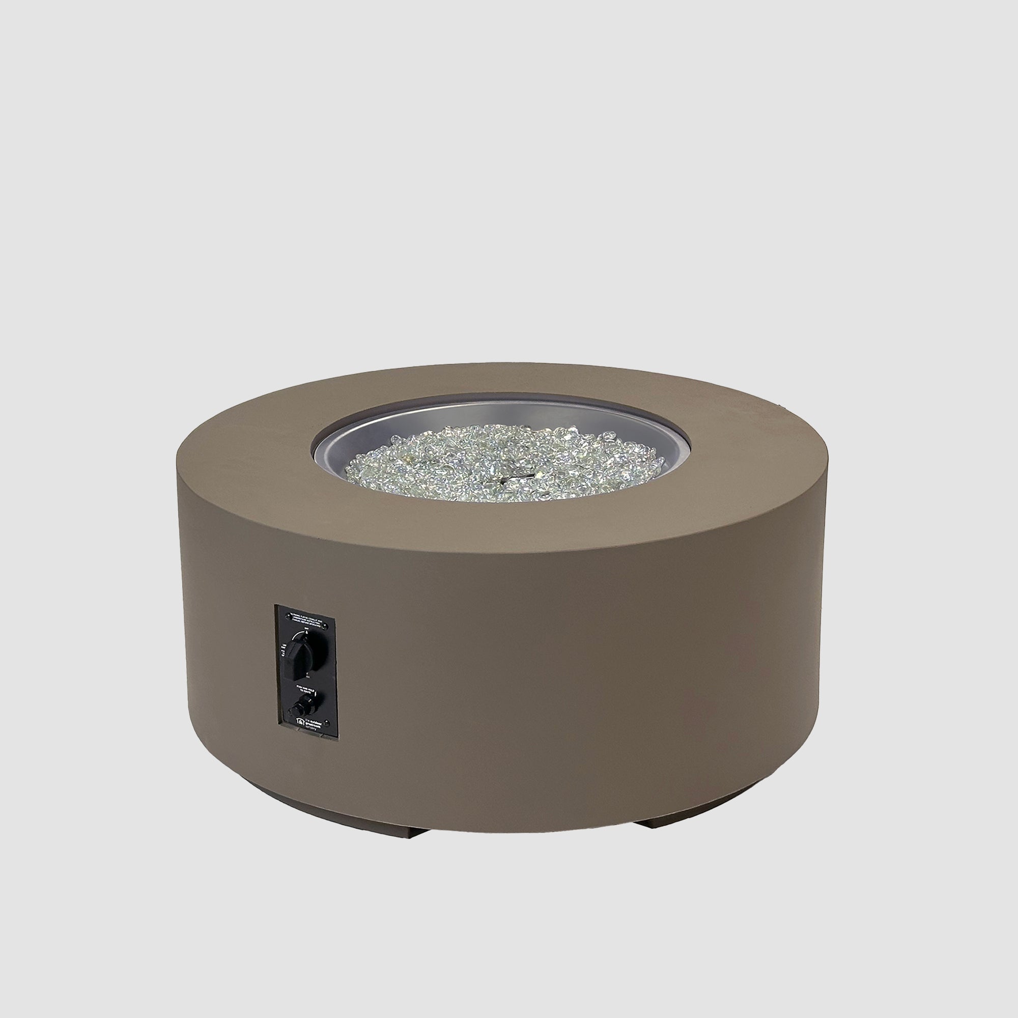 Cove Concrete Round Gas Fire Pit Table