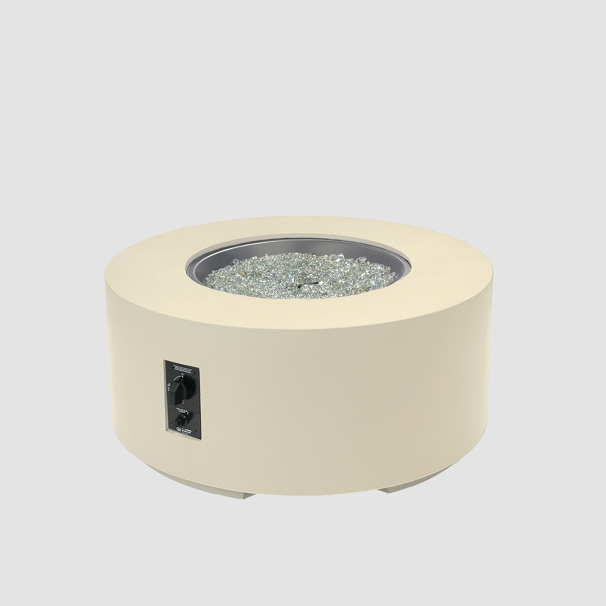 Cove Concrete Round Gas Fire Pit Table