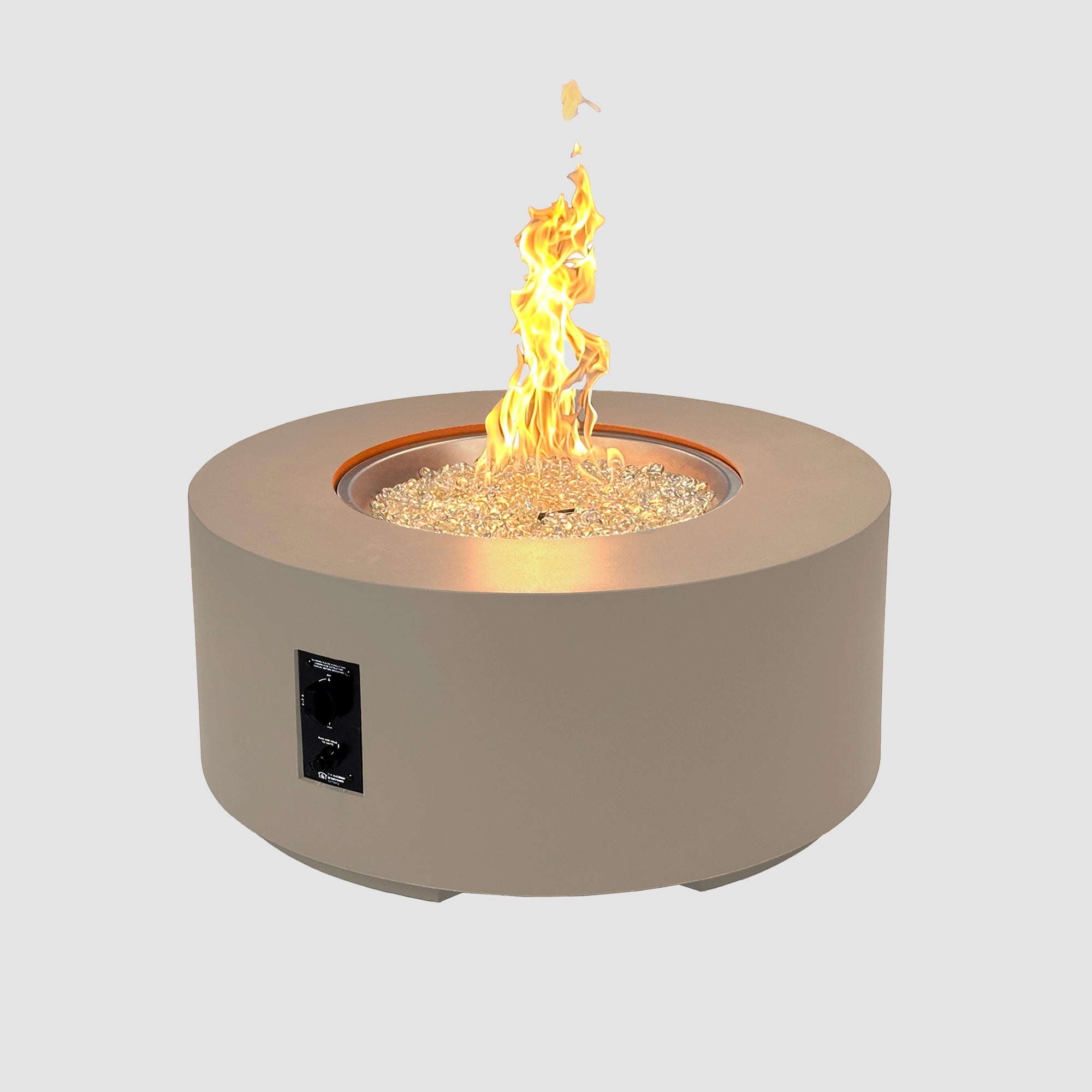 Cove Concrete Round Gas Fire Pit Table