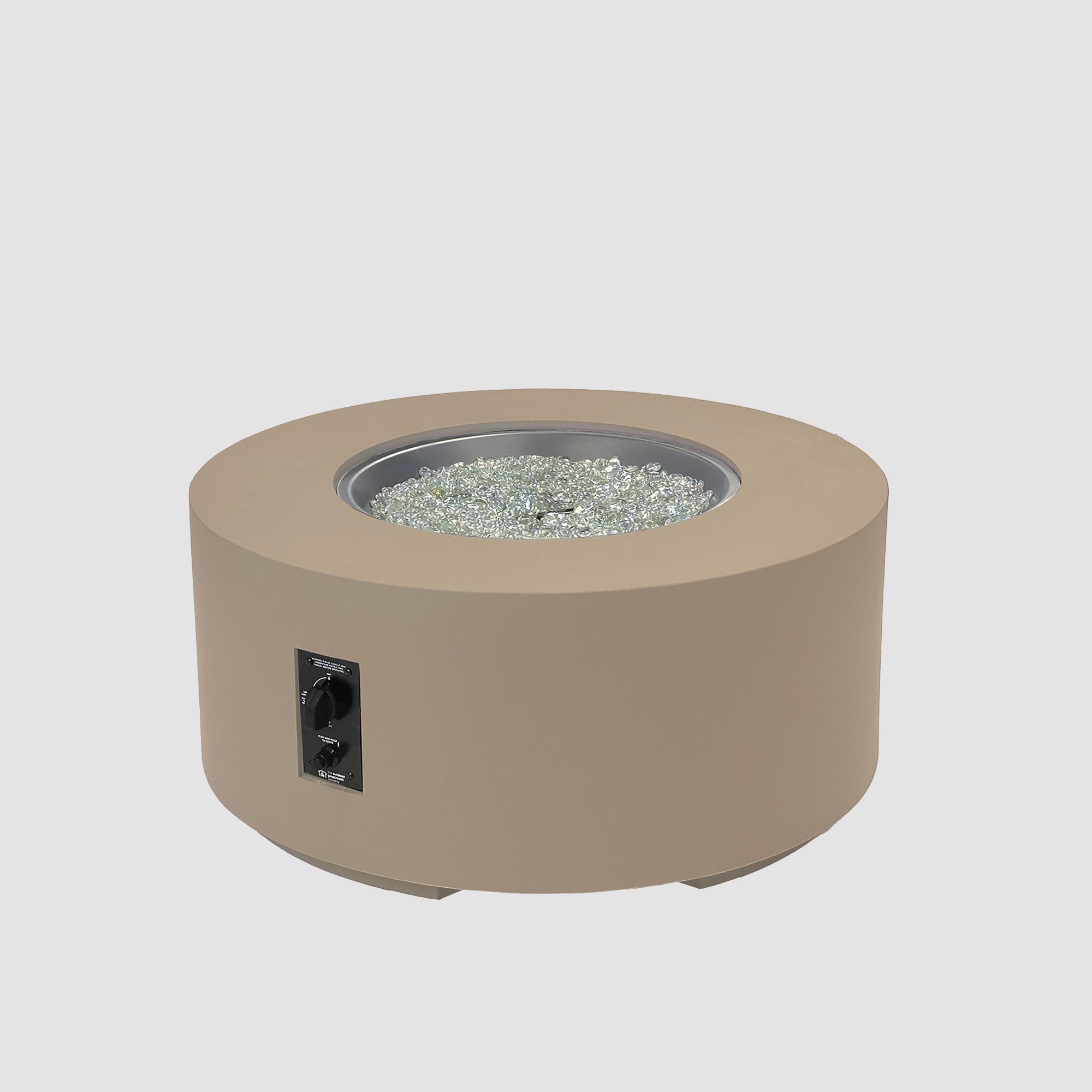 Cove Concrete Round Gas Fire Pit Table