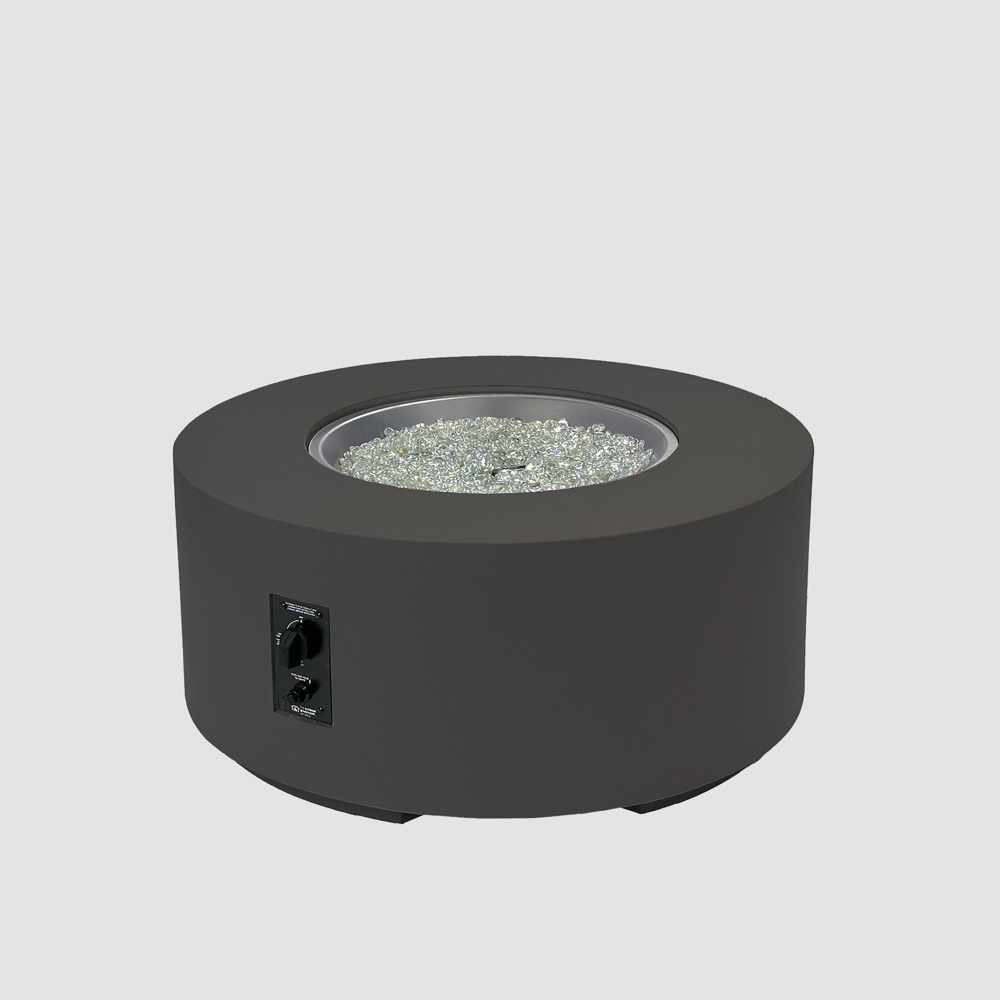Cove Concrete Round Gas Fire Pit Table