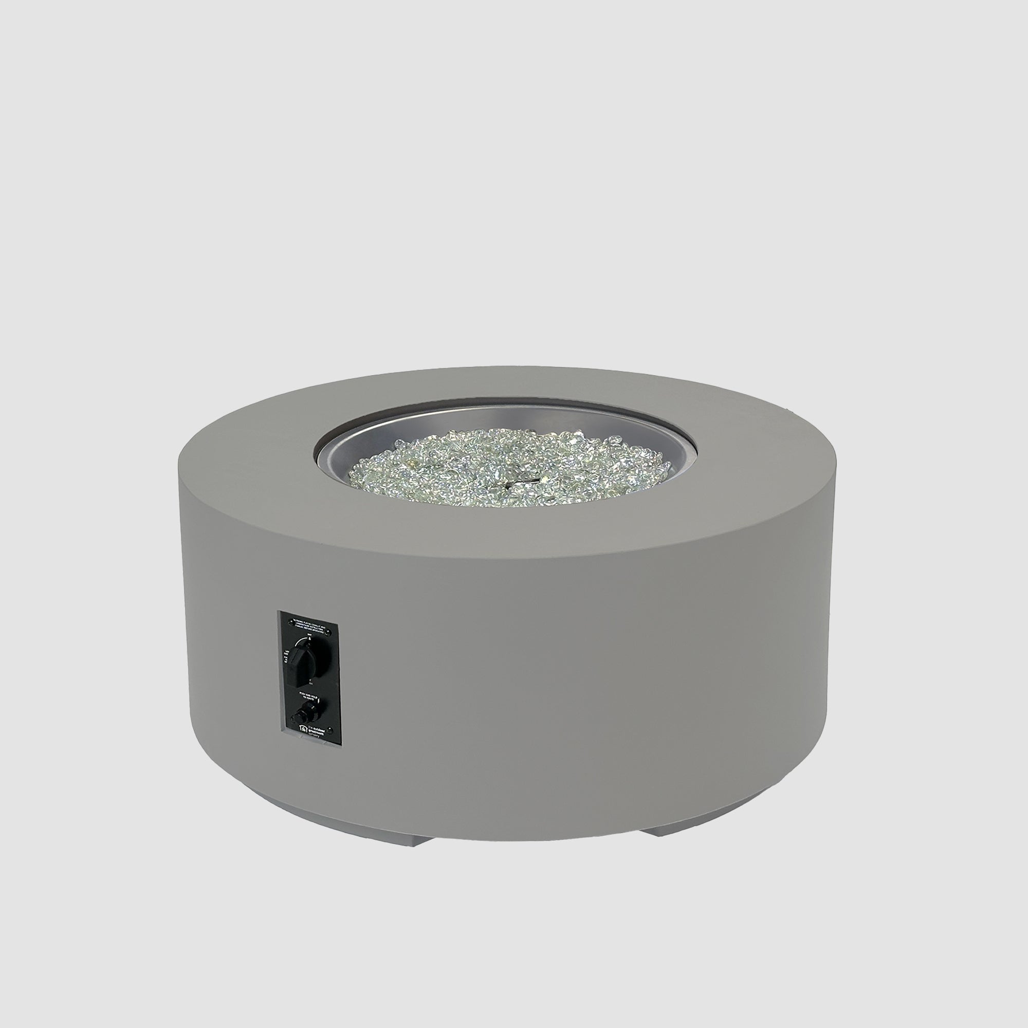 Cove Concrete Round Gas Fire Pit Table