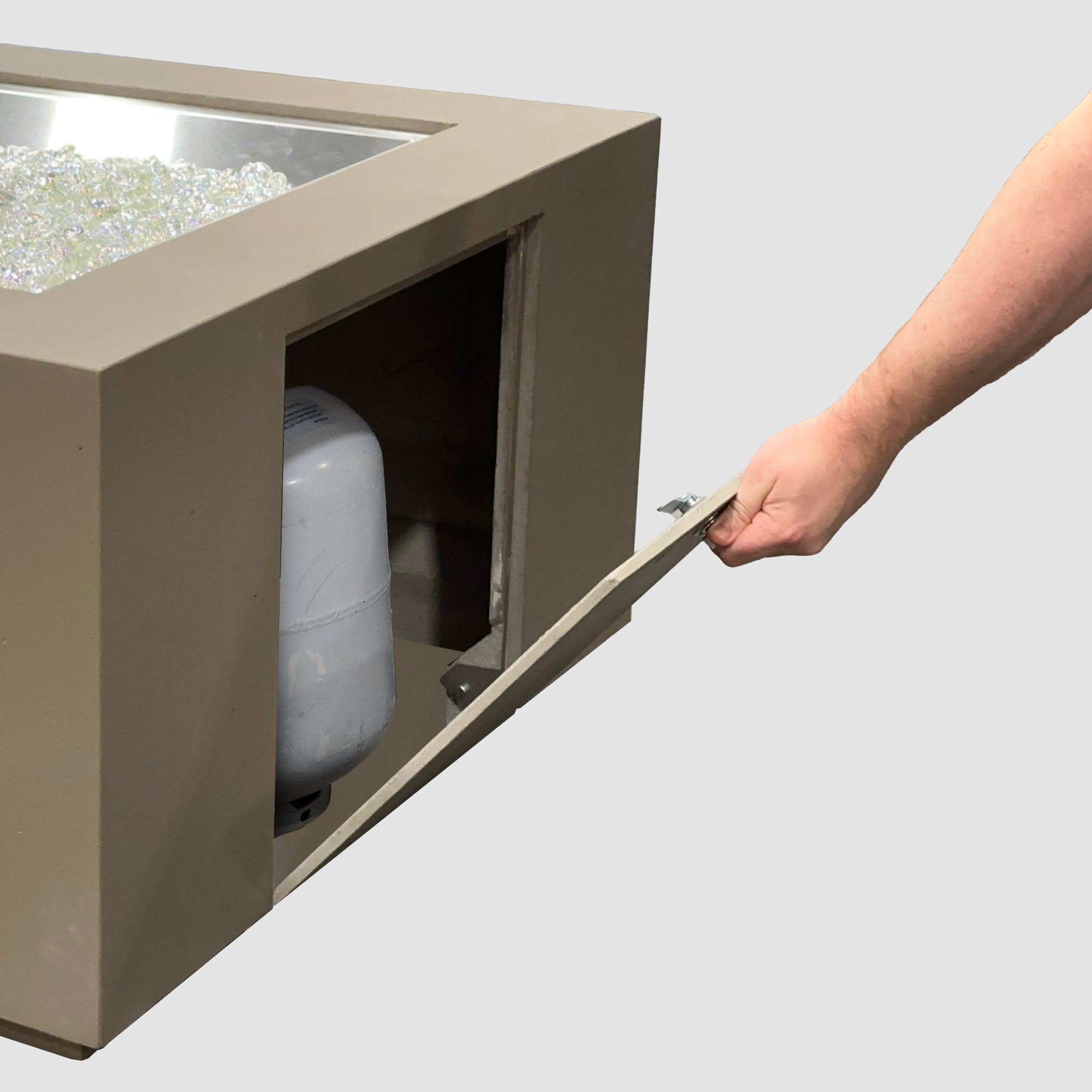 Cove Concrete Square Gas Fire Pit Table