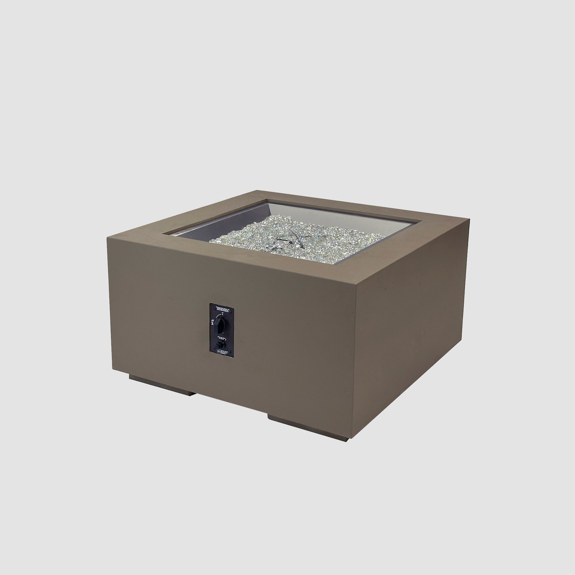 Cove Concrete Square Gas Fire Pit Table