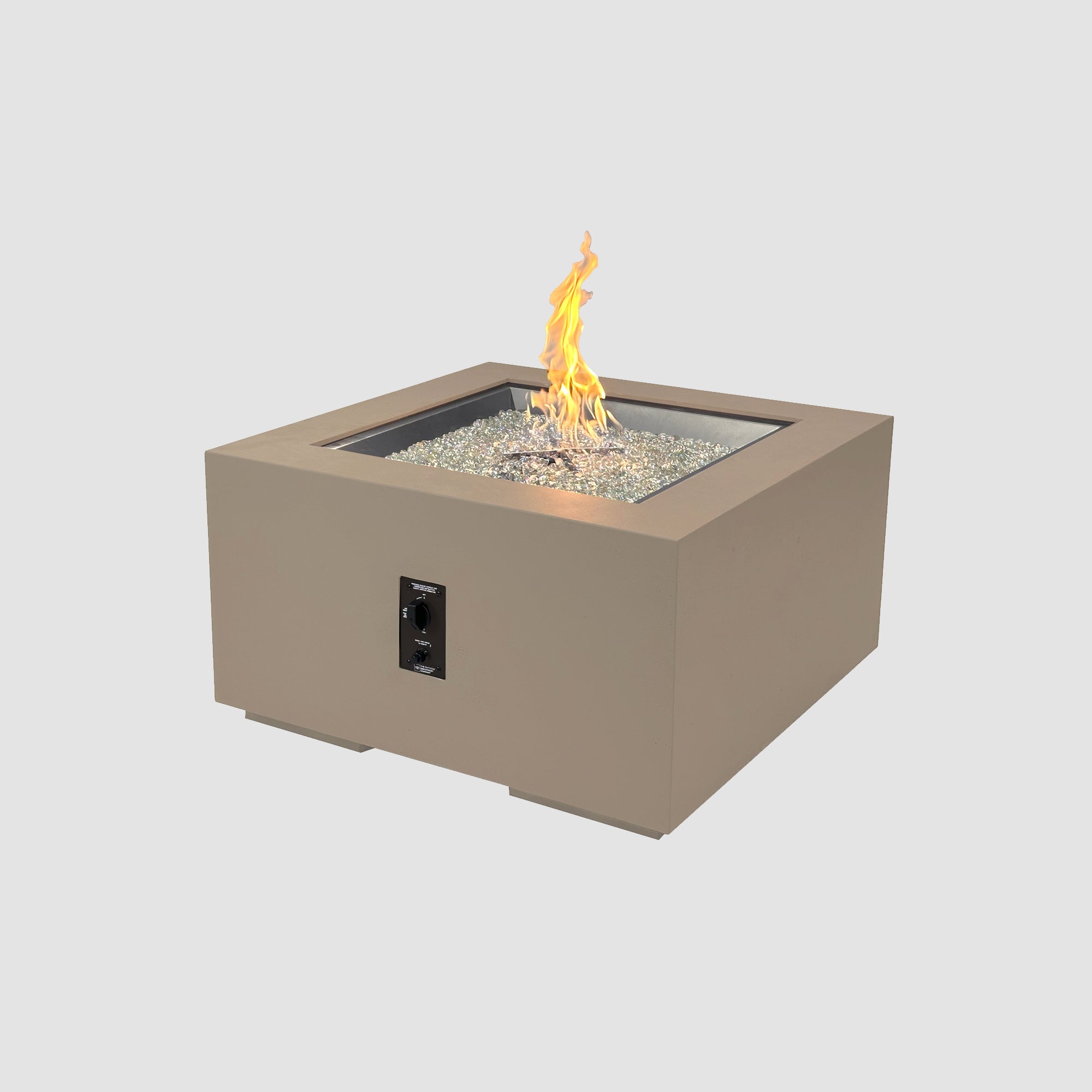 Cove Concrete Square Gas Fire Pit Table