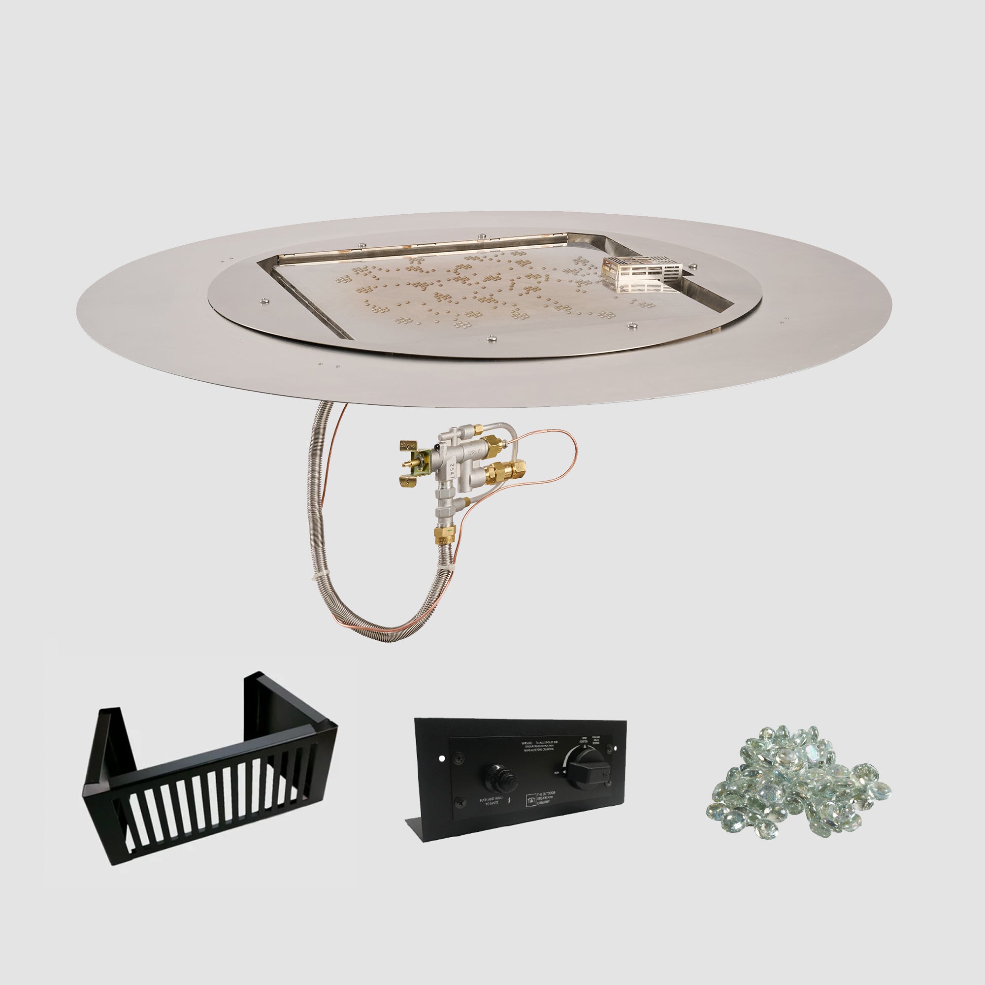 Do-It-Yourself Crystal Fire Plus Round Gas Burner Kit - Block/Paver Application