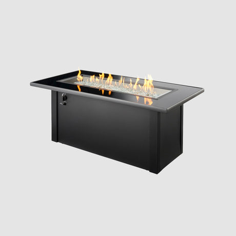 Monte Carlo Linear Gas Fire Pit Table on a grey background