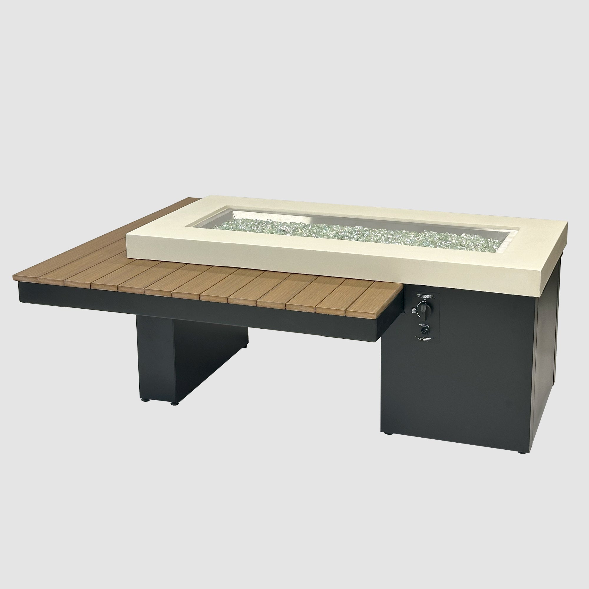 Uptown Linear Gas Fire Table - Modern Elegance, Low Maintenance