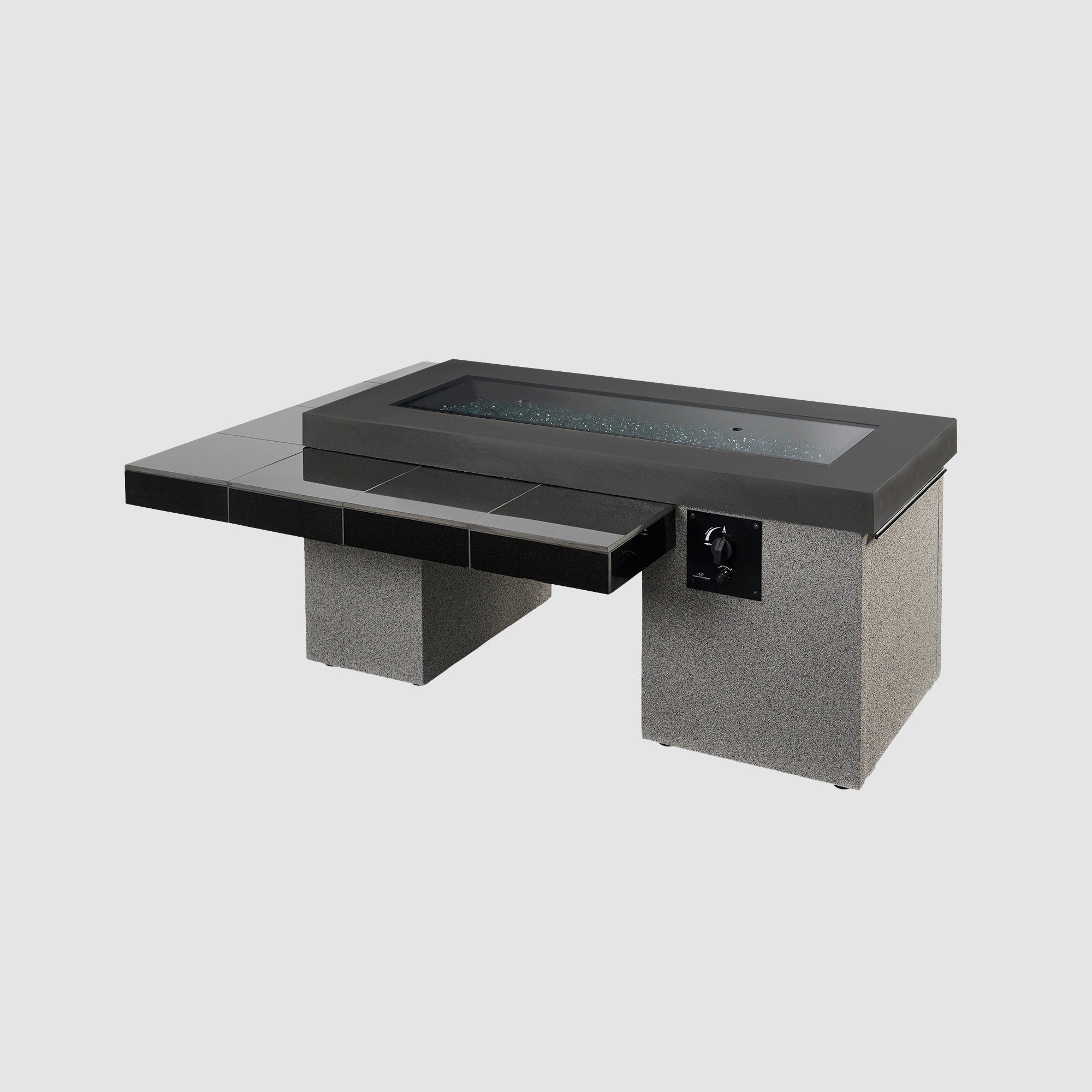 Uptown Black Linear Fire Pit Table