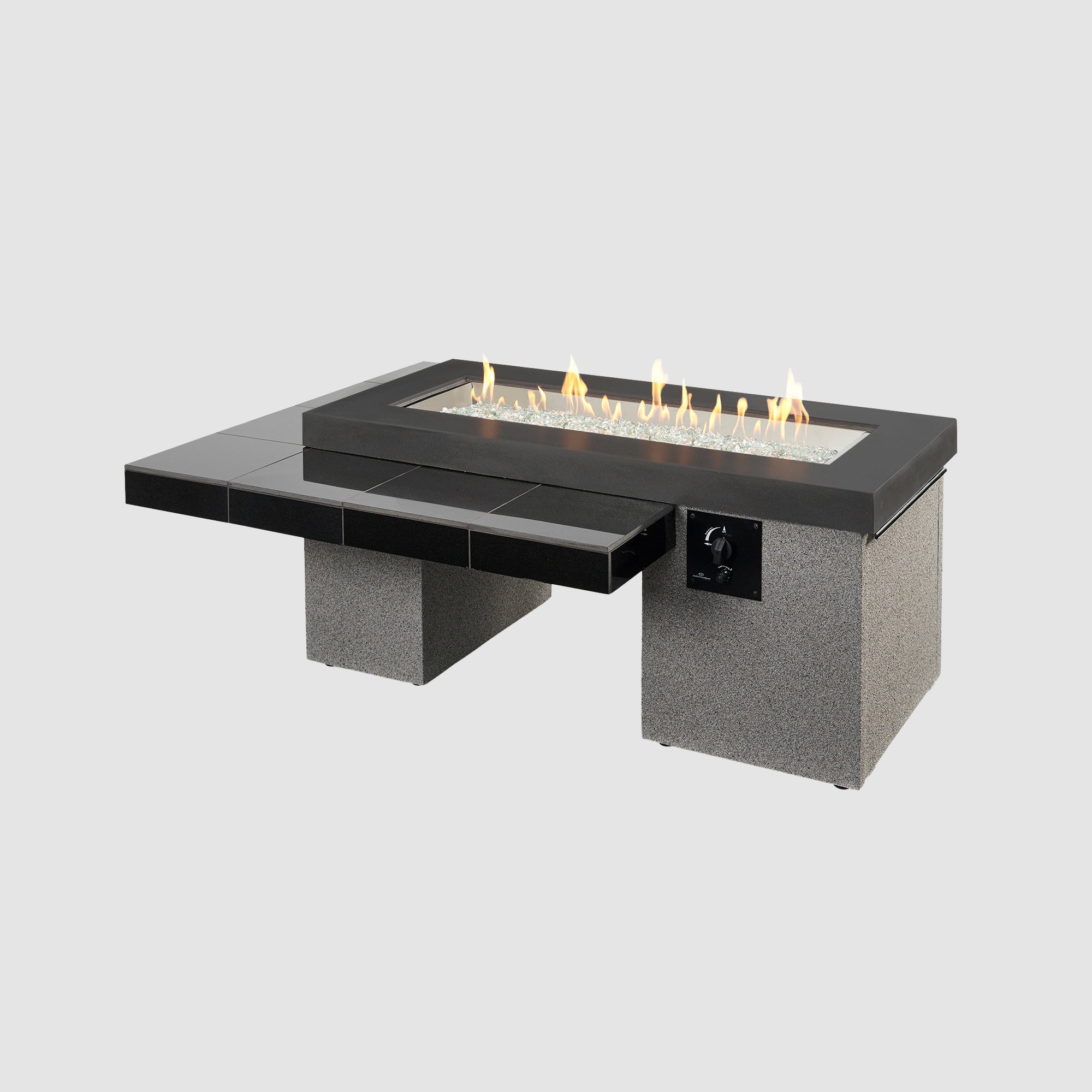 Uptown Black Linear Fire Pit Table