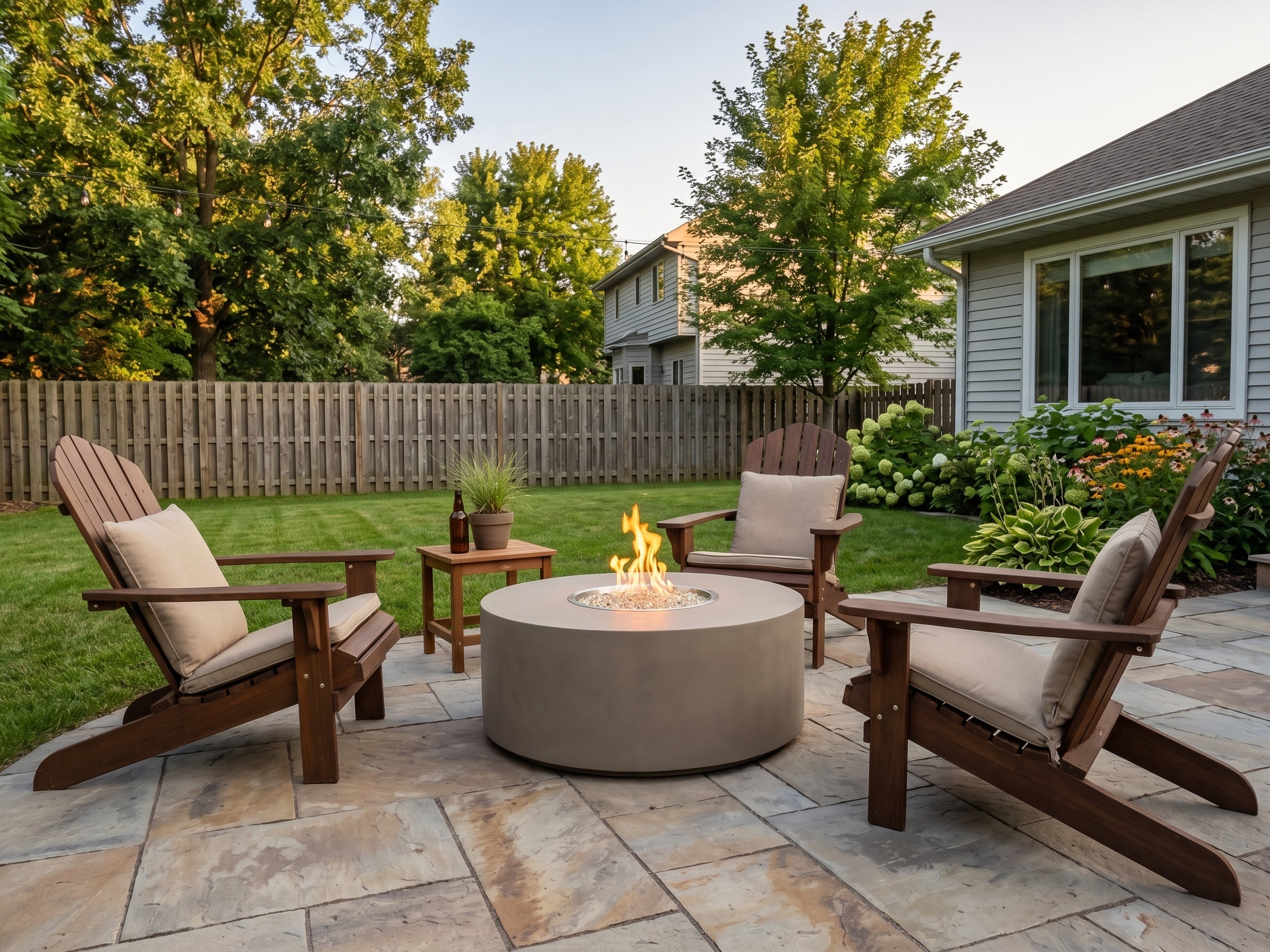 Vosera Round Gas Fire Pit (Shipping Sept. 1st)