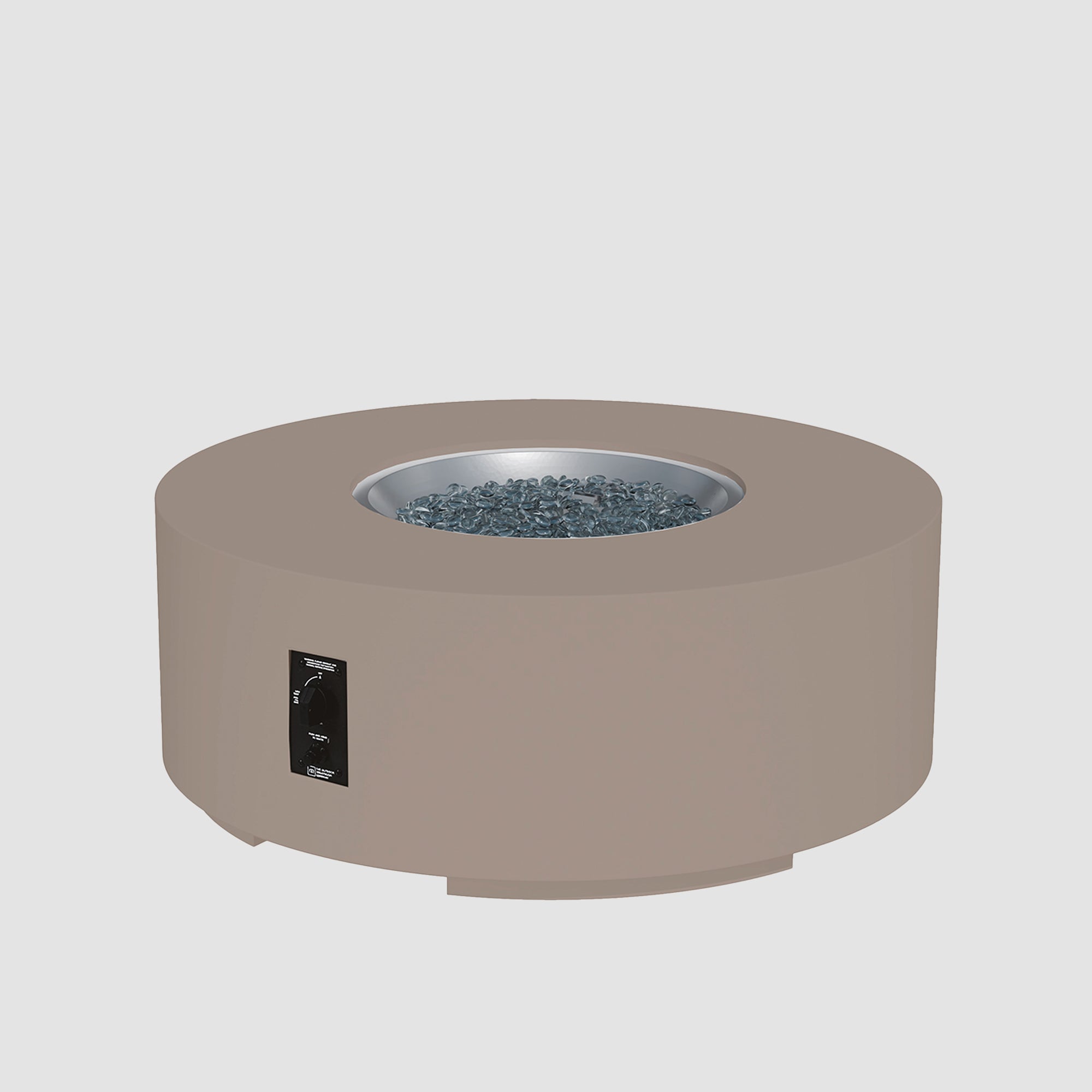 Cove Concrete Round Gas Fire Pit Table