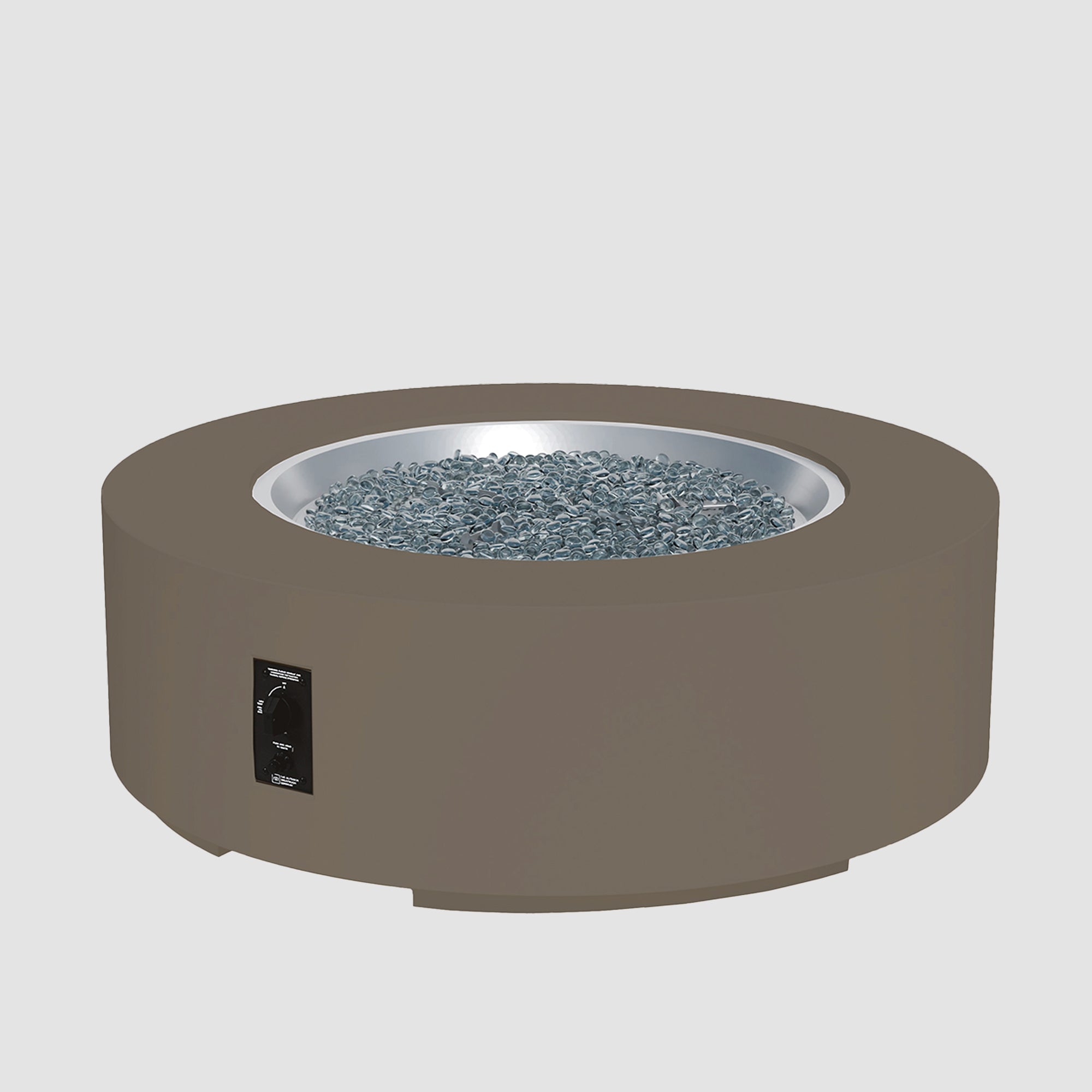 Cove Concrete Round Gas Fire Pit Table