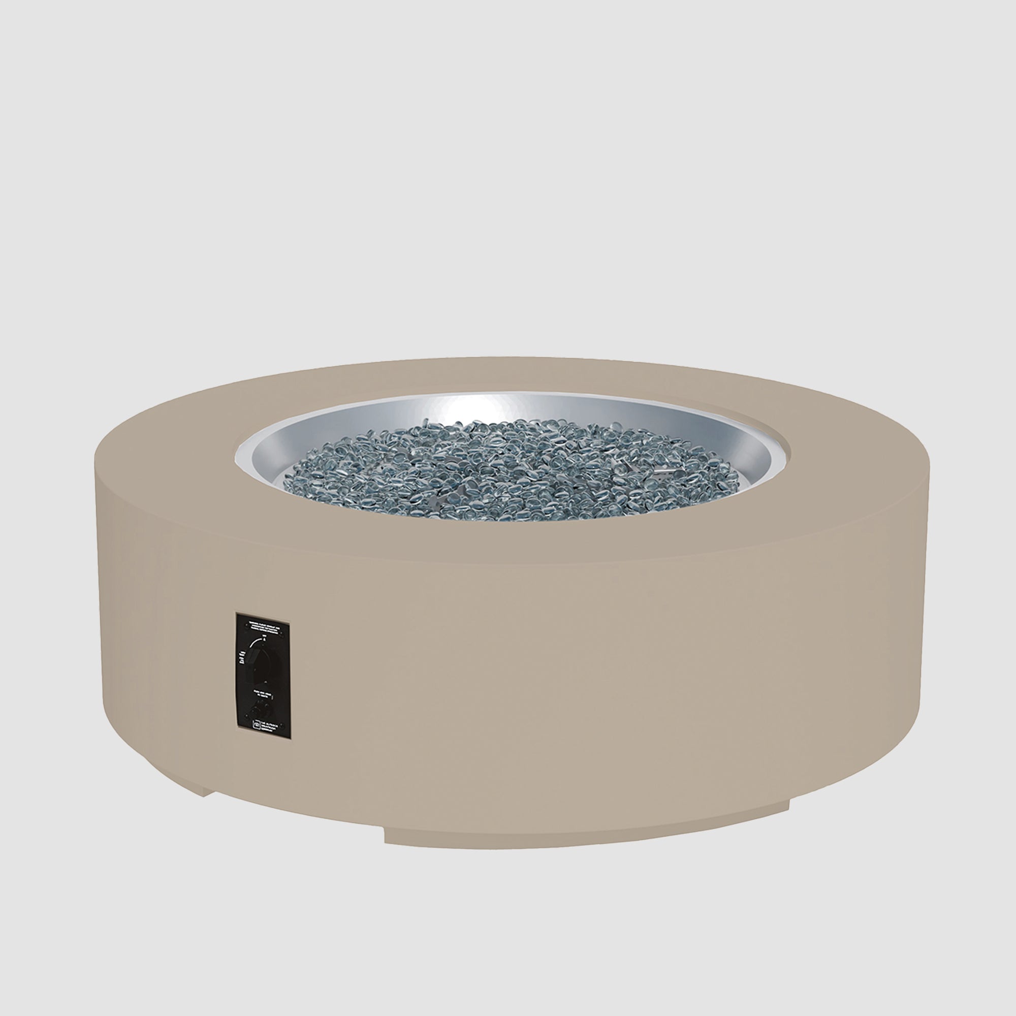 Cove Concrete Round Gas Fire Pit Table