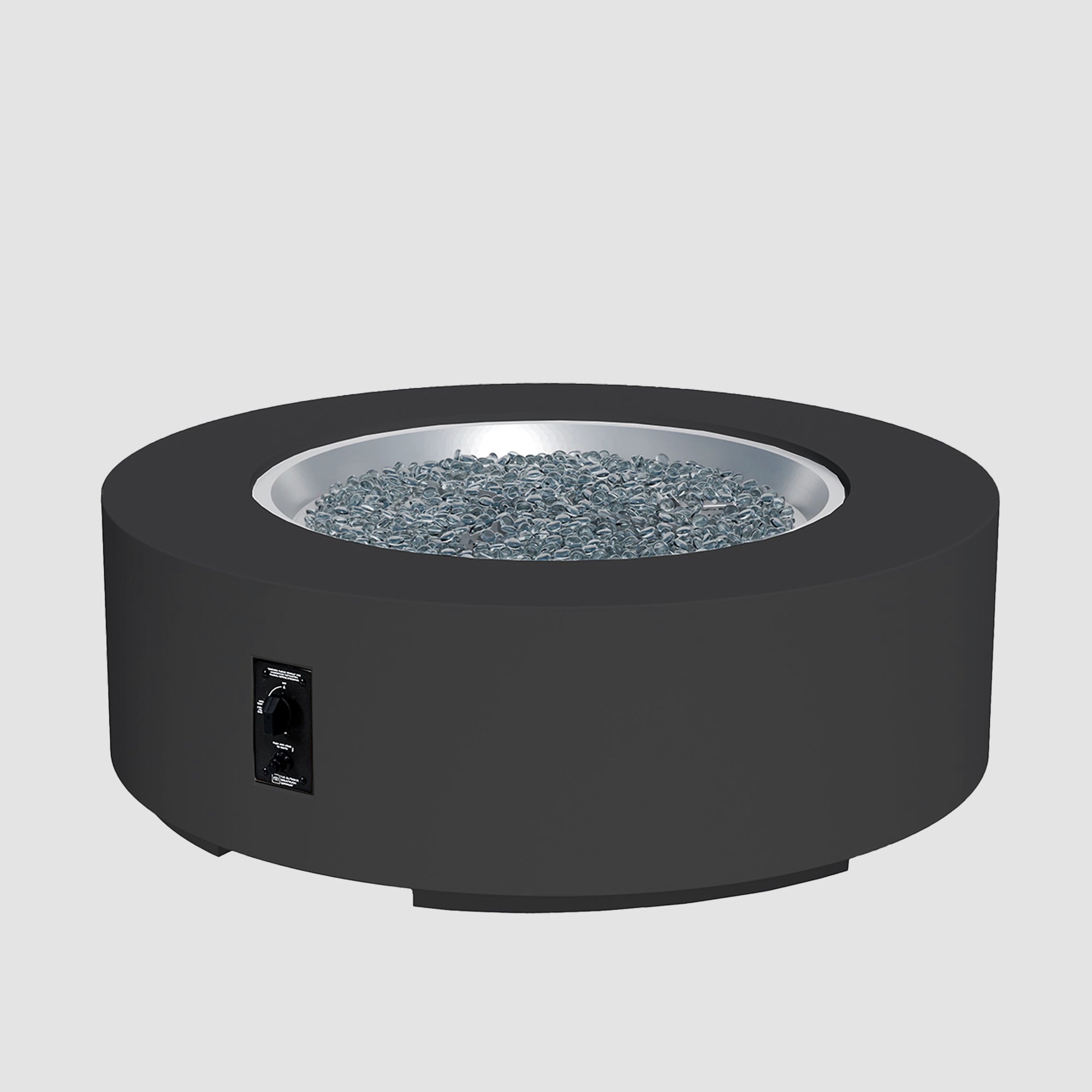 Cove Concrete Round Gas Fire Pit Table