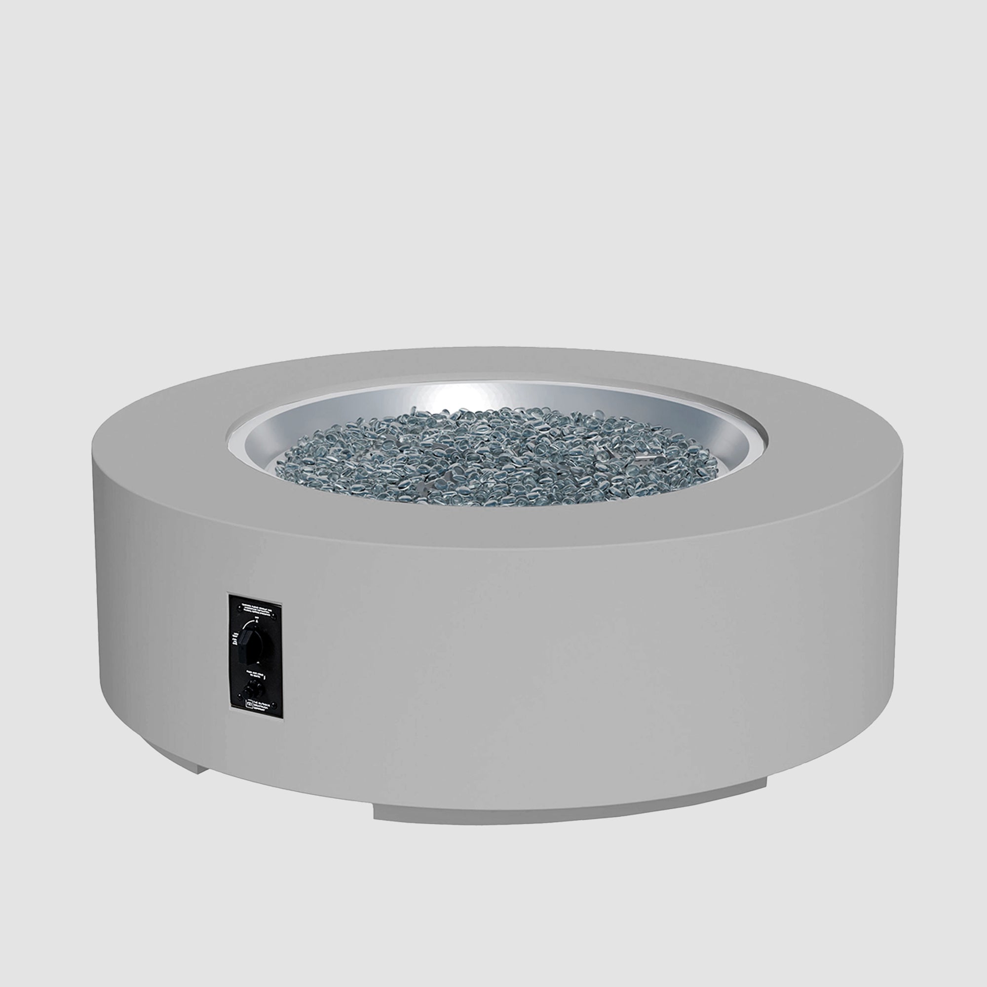 Cove Concrete Round Gas Fire Pit Table