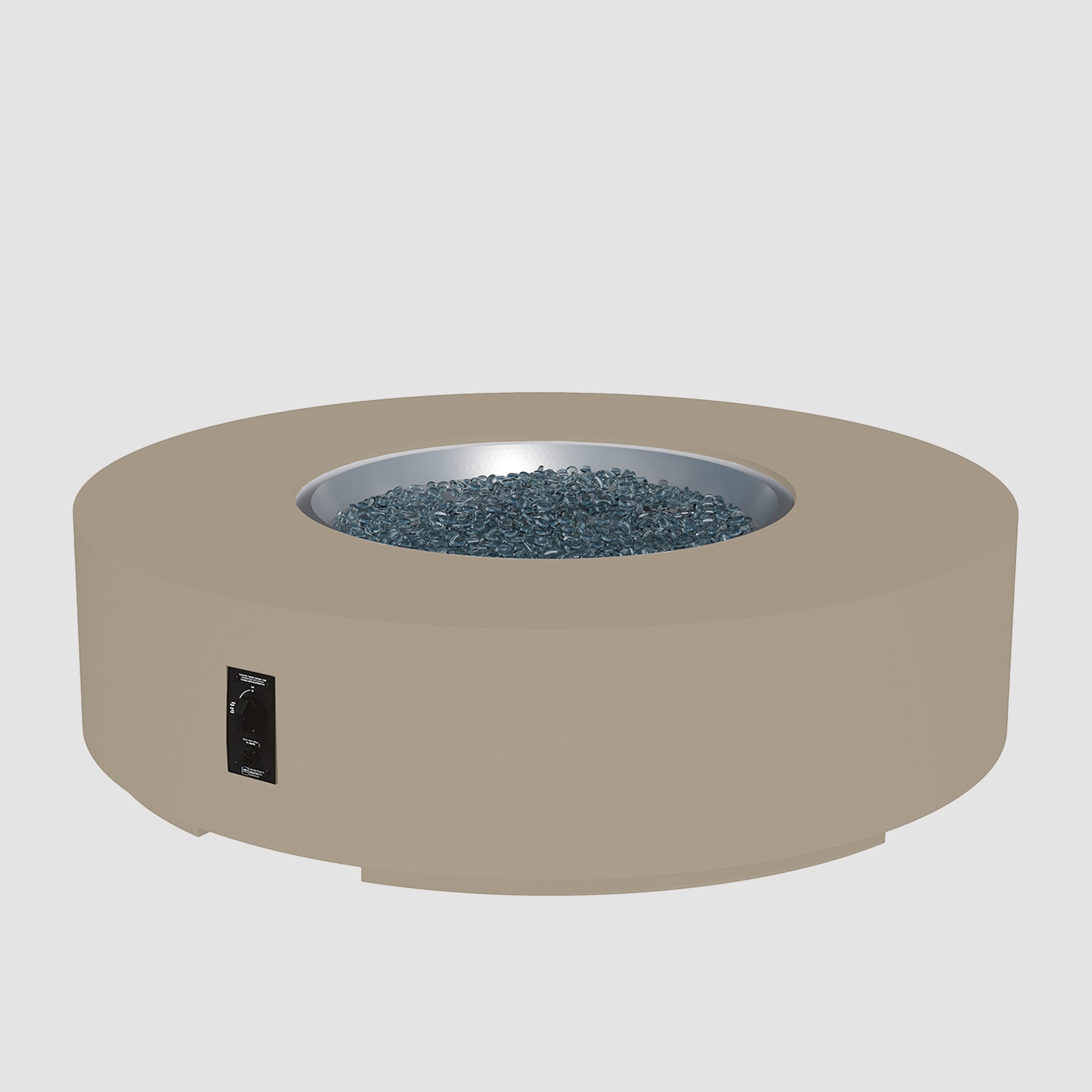 Cove Concrete Round Gas Fire Pit Table