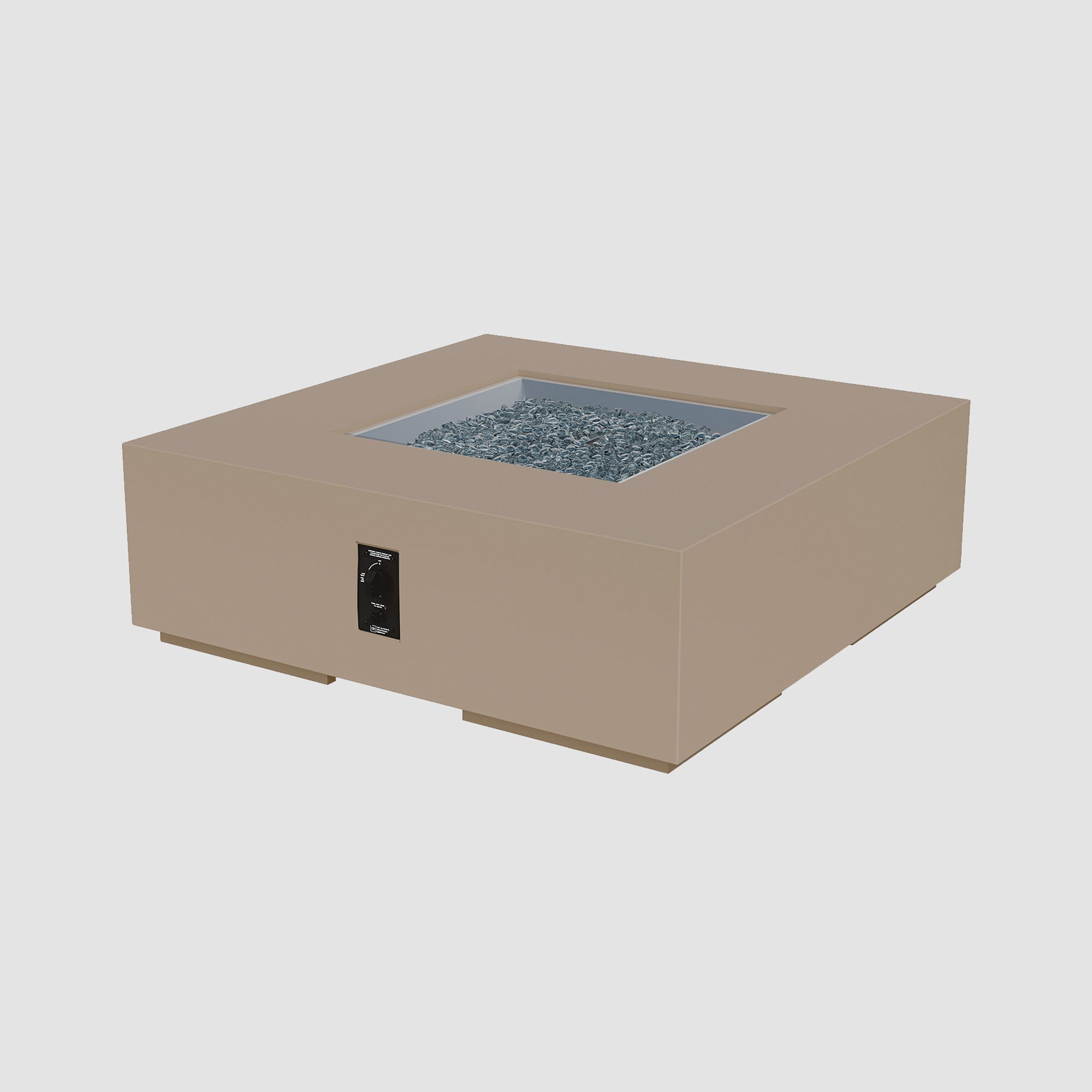 Cove Concrete Square Gas Fire Pit Table