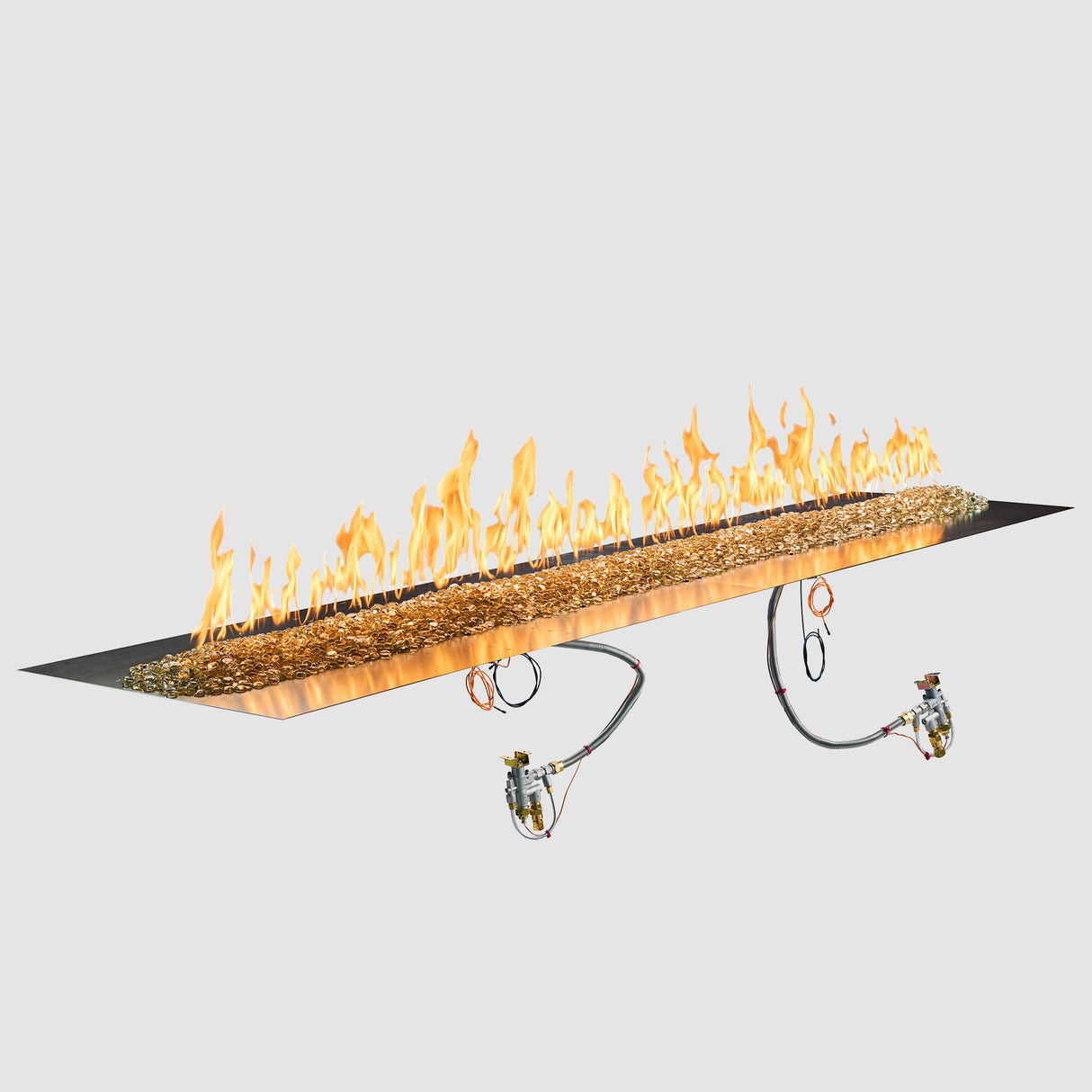 Crystal Fire Plus Linear Gas Burner Insert and Plate Kit