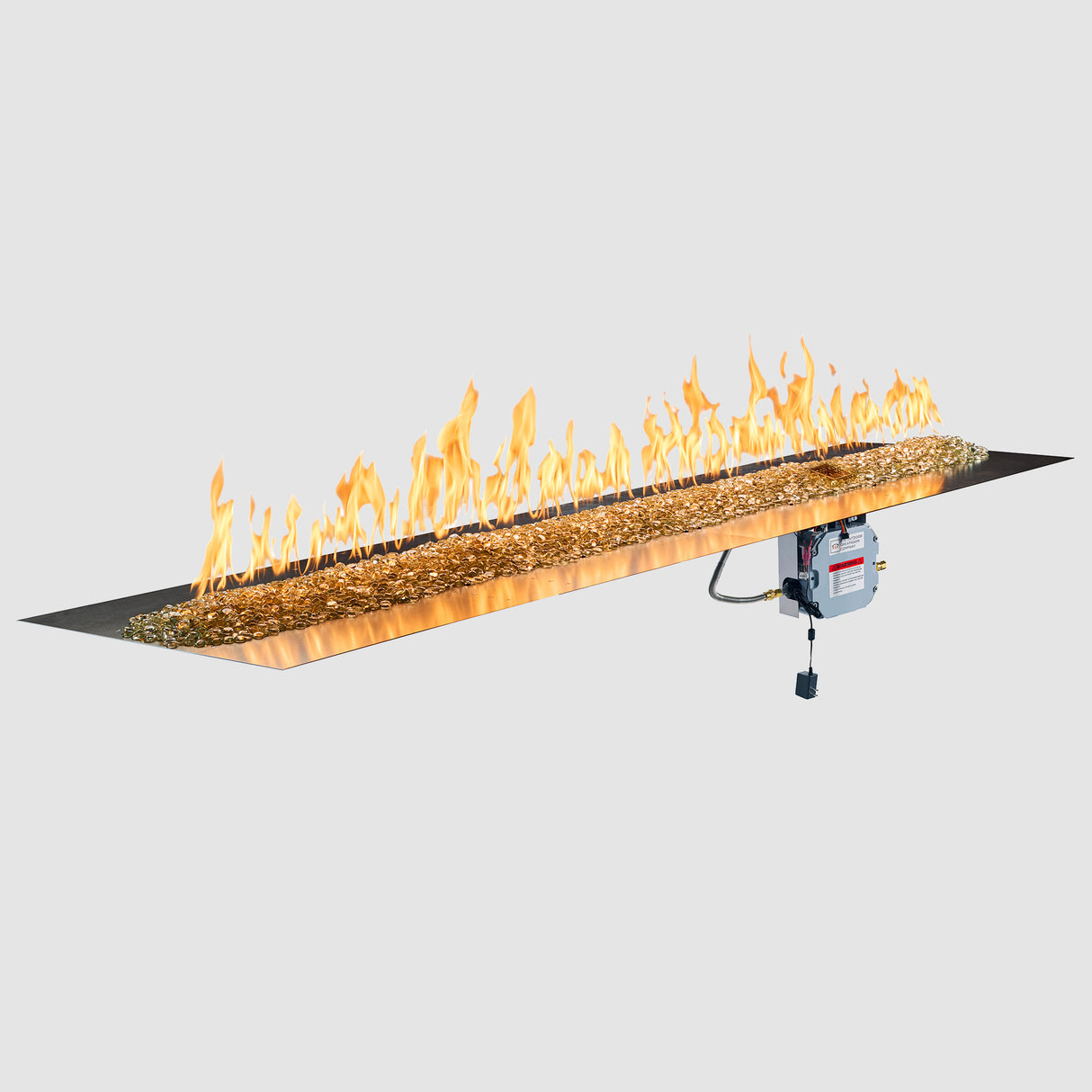 Crystal Fire Plus Linear Gas Burner Insert and Plate Kit