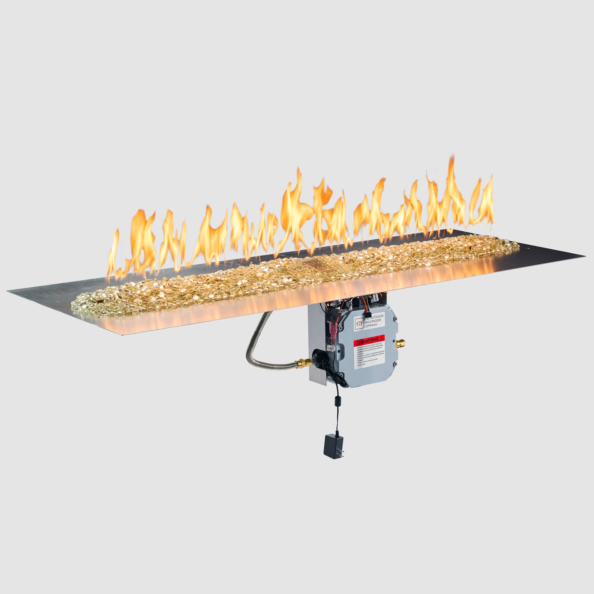 Crystal Fire Plus Linear Gas Burner Insert and Plate Kit