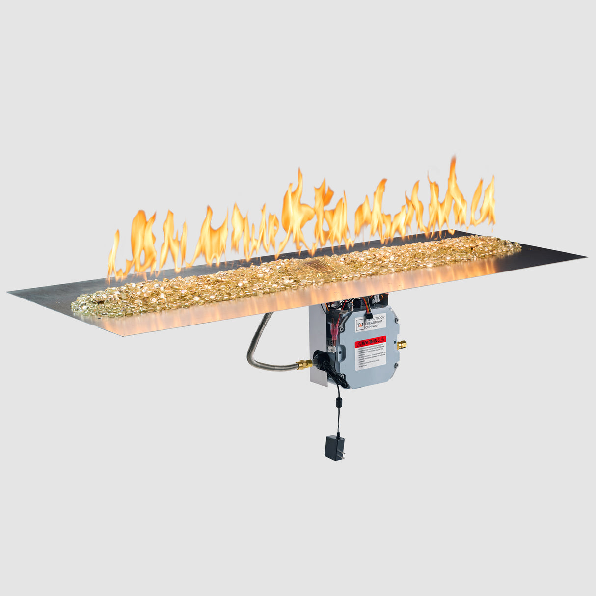Crystal Fire Plus Linear Gas Burner Insert and Plate Kit