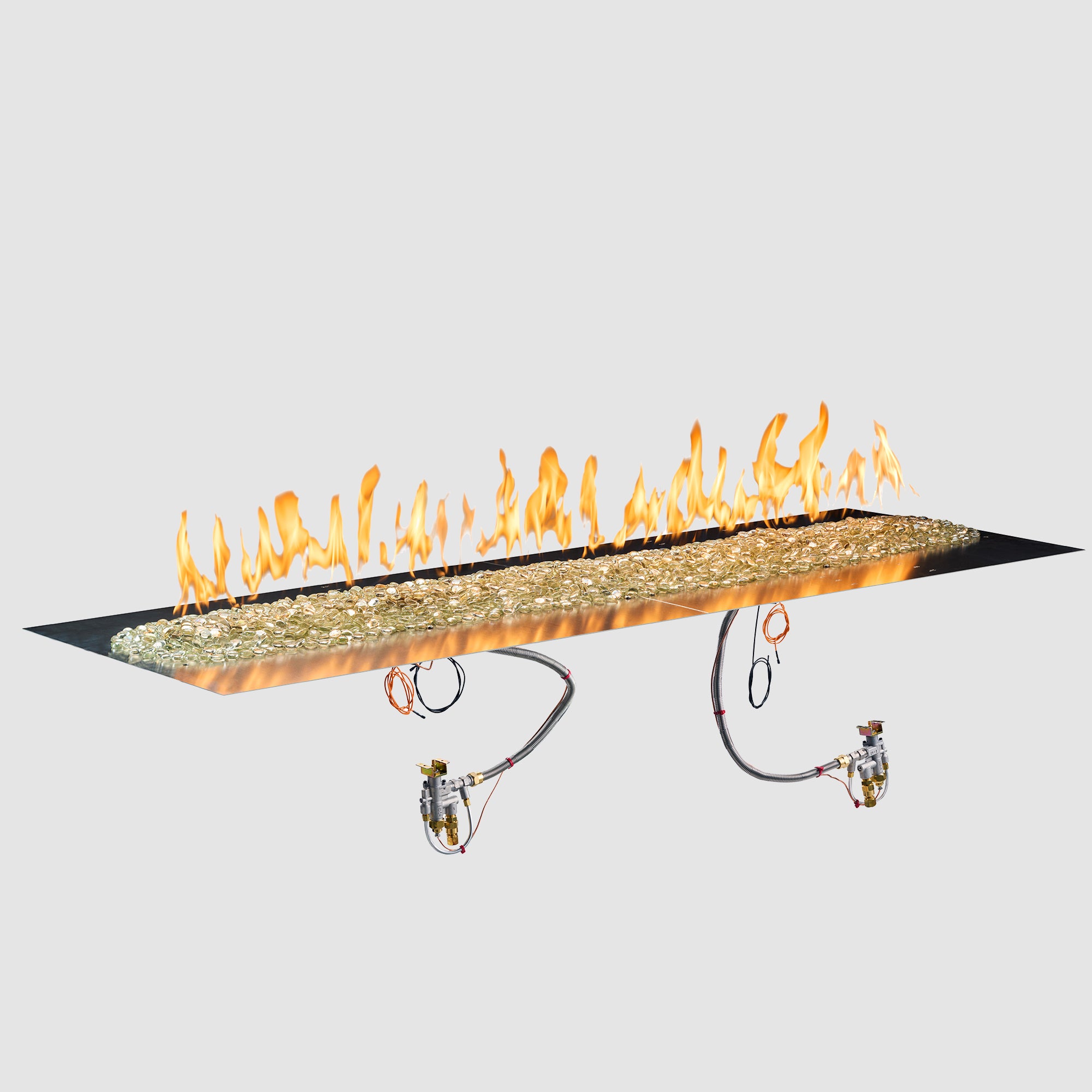 Crystal Fire Plus Linear Gas Burner Insert and Plate Kit