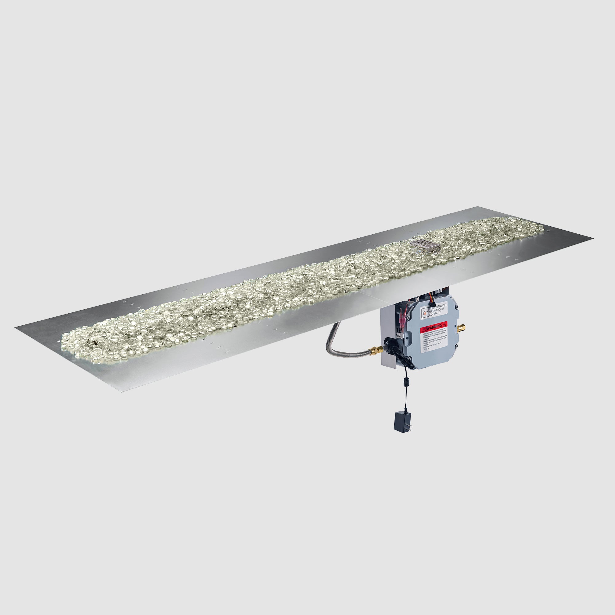 Crystal Fire Plus Linear Gas Burner Insert and Plate Kit
