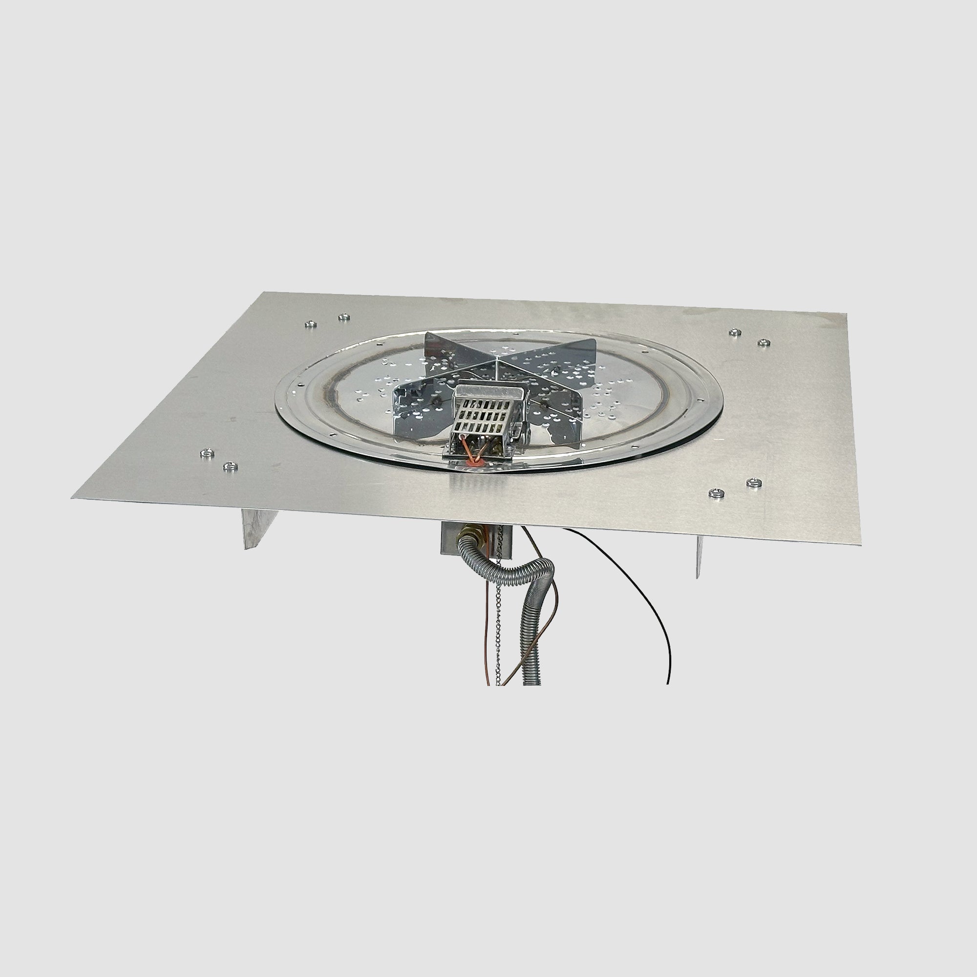 Crystal Fire Plus Square Gas Burner Insert and Plate Kit