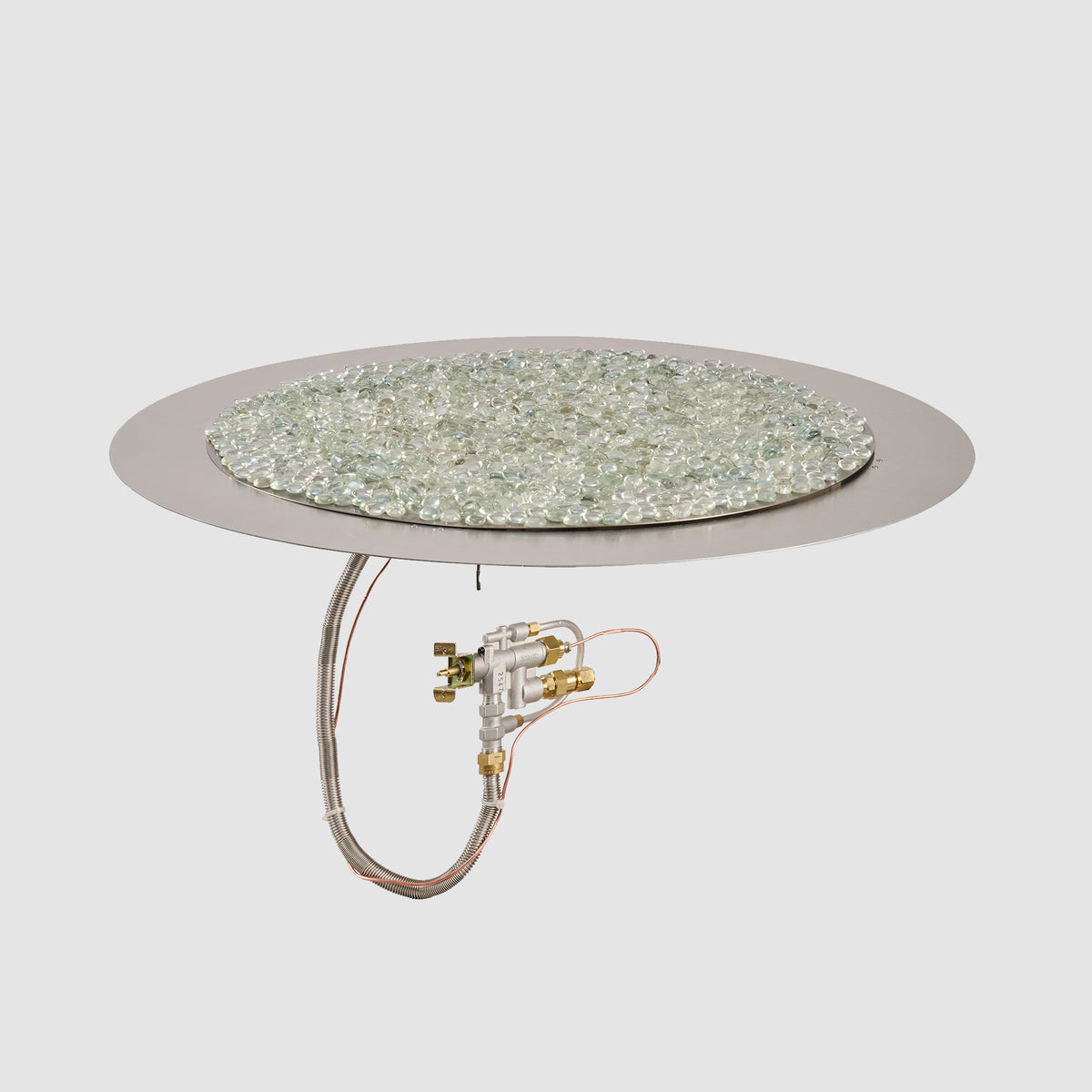 Crystal Fire® Plus Round Gas Burner Insert & Plate Kit | Outdoor GreatRooms