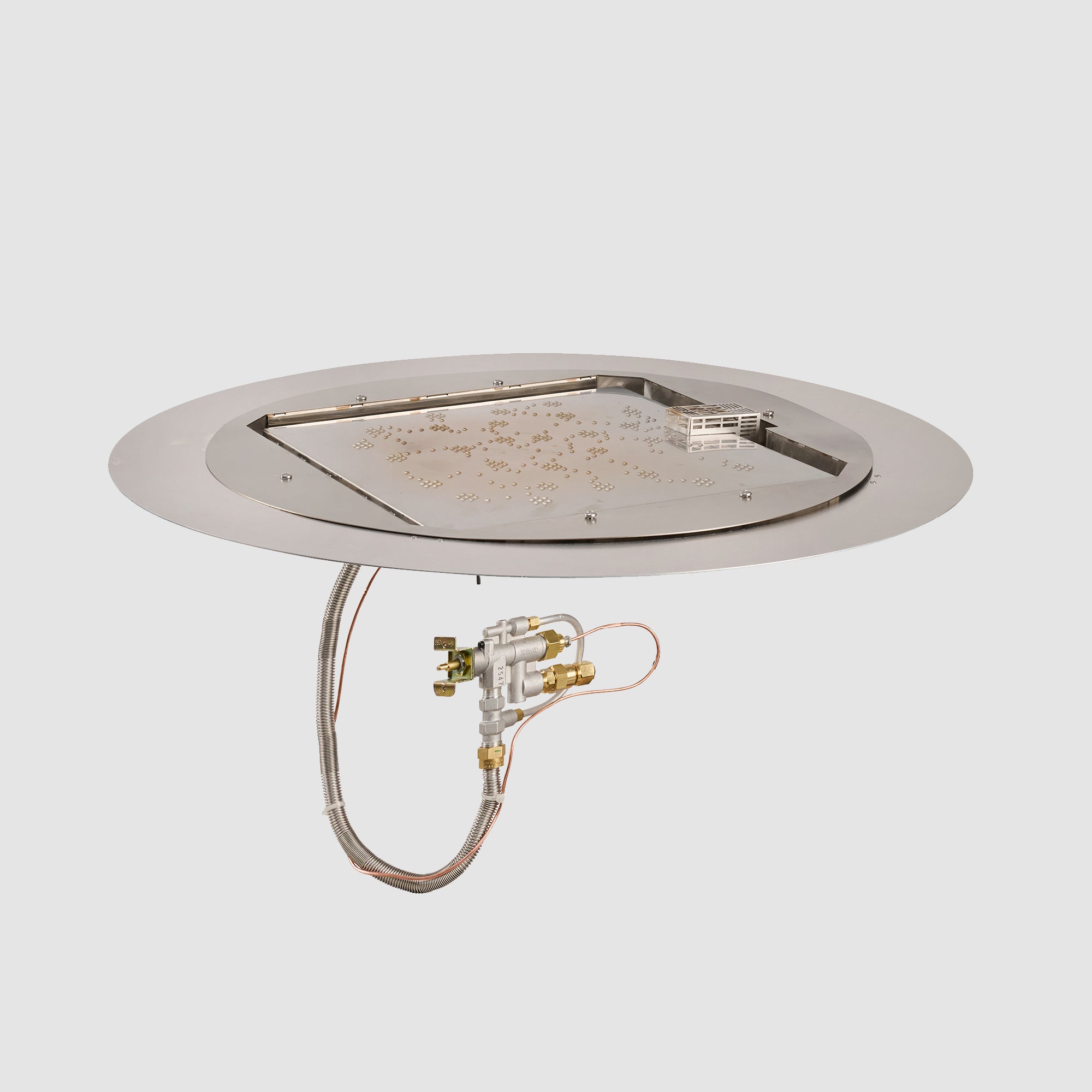 Crystal Fire Plus Round Gas Burner Insert and Plate Kit