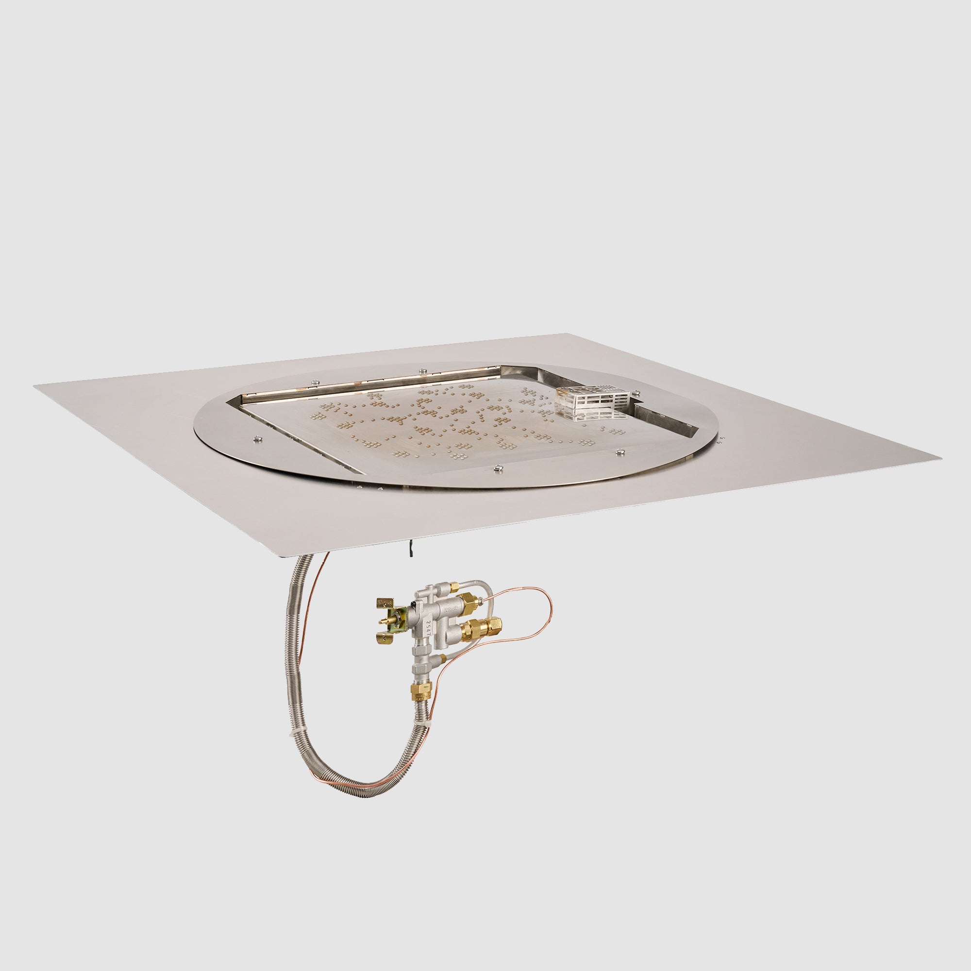 Crystal Fire Plus Square Gas Burner Insert and Plate Kit