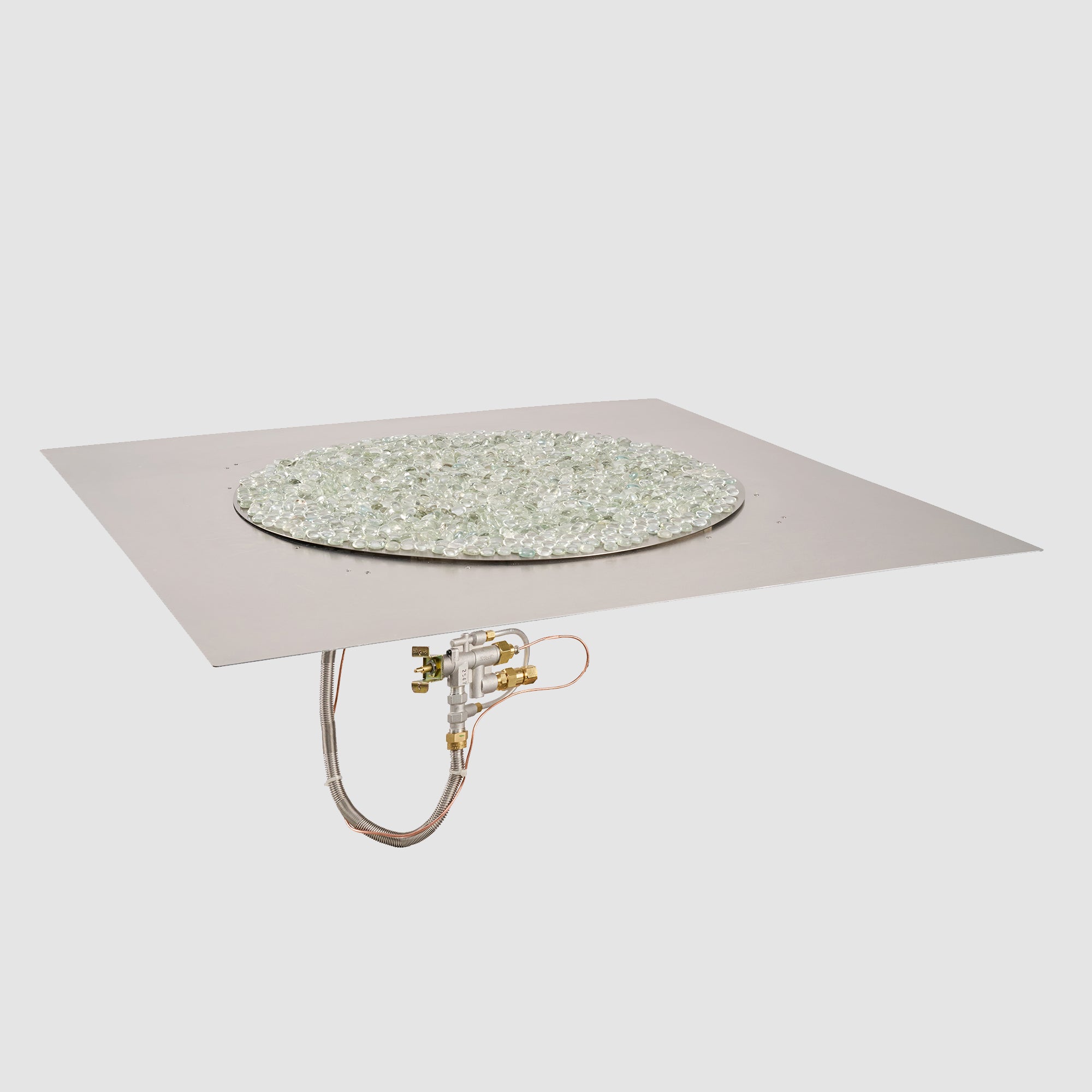 Crystal Fire Plus Square Gas Burner Insert and Plate Kit