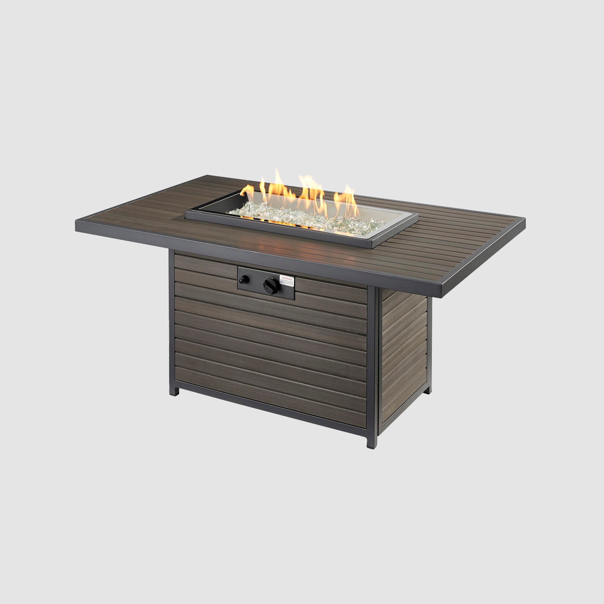 Brooks Rectangular Gas Fire Pit Table Outdoor GreatRoom