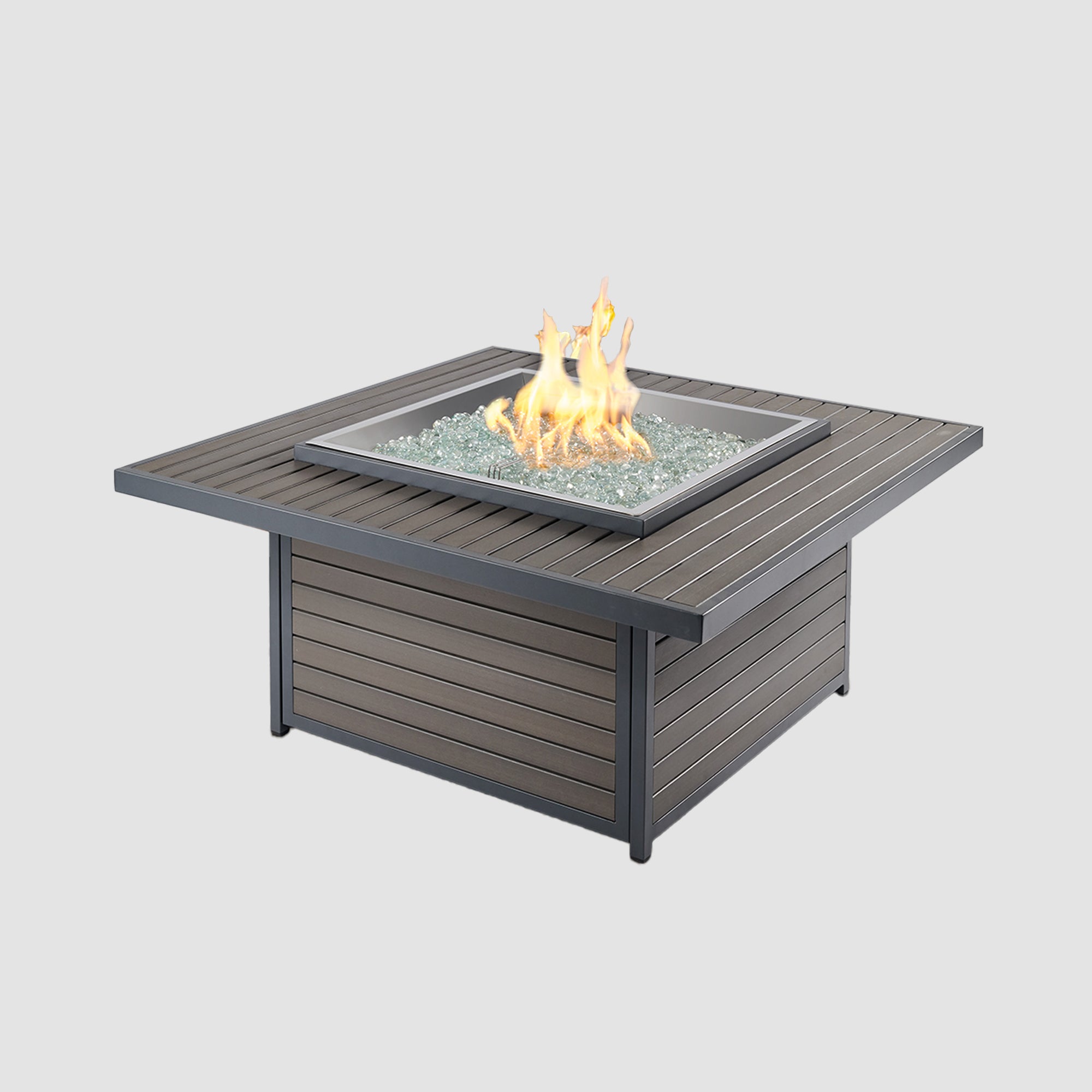 Kenwood and Brooks Square Chat Height Gas Fire Pit Table