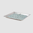 The 24" Crystal Fire Plus Square Gas Burner on a grey background