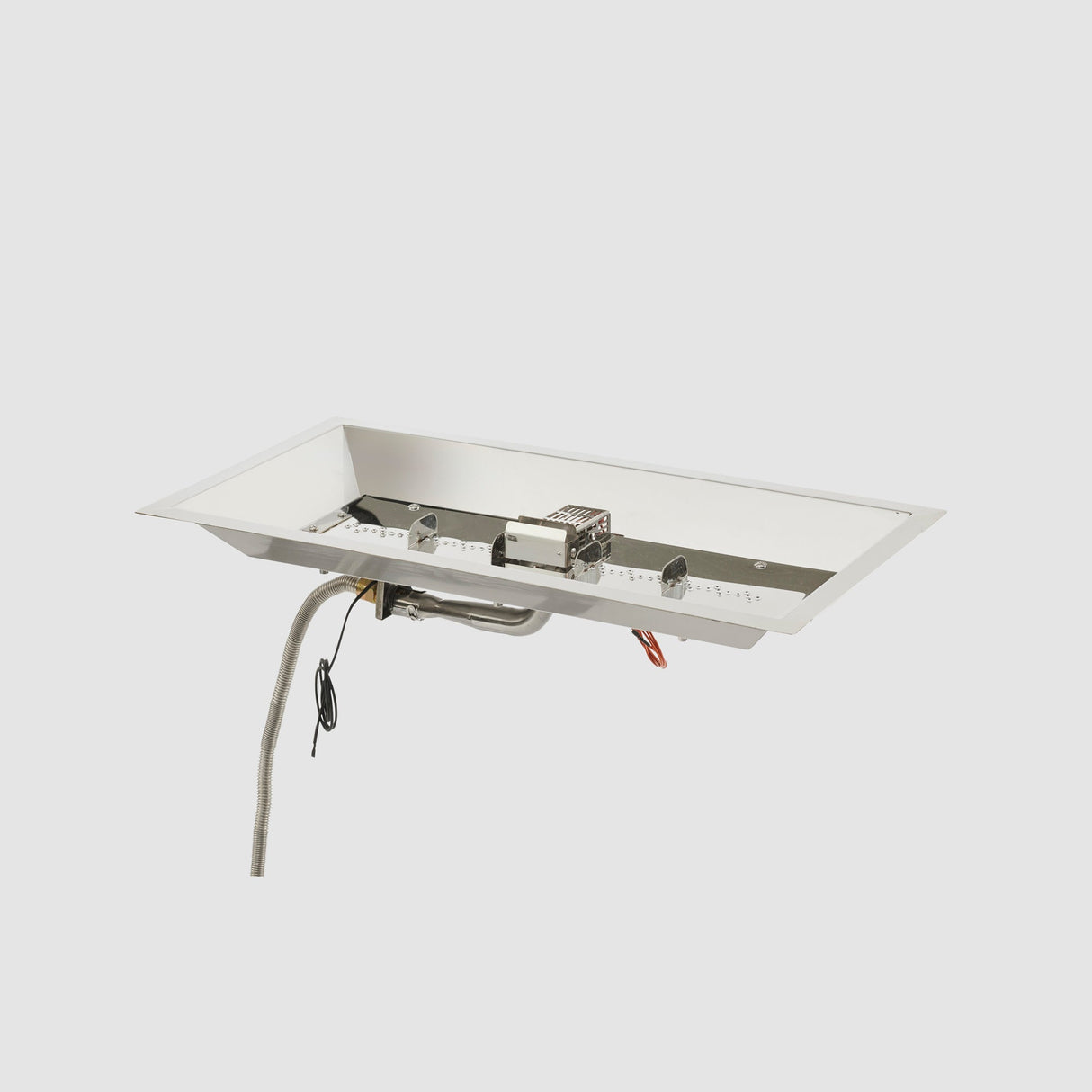 The 24" Crystal Fire Plus Linear Gas Burner on a grey background