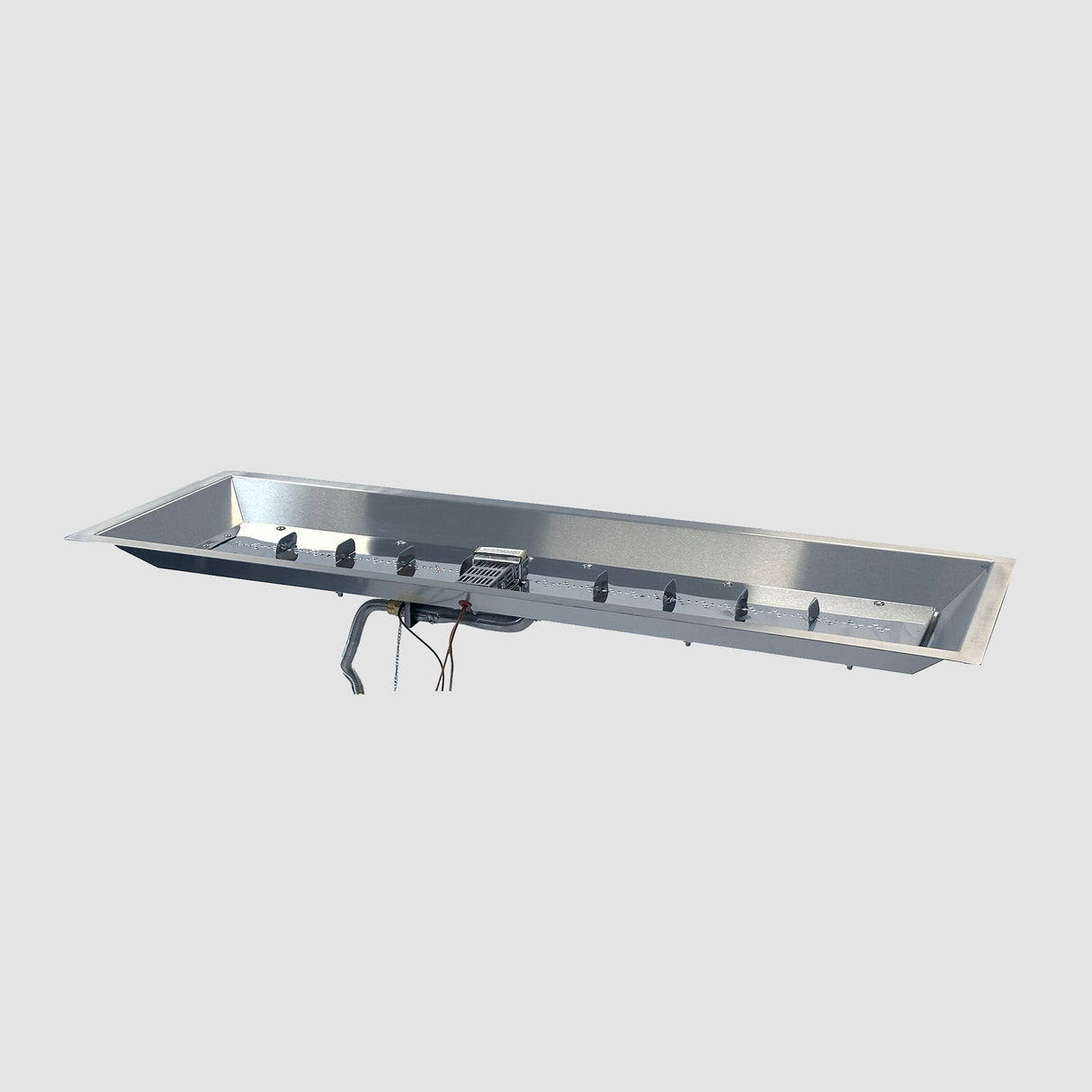 The 42" Crystal Fire Plus Linear Gas Burner on a grey background