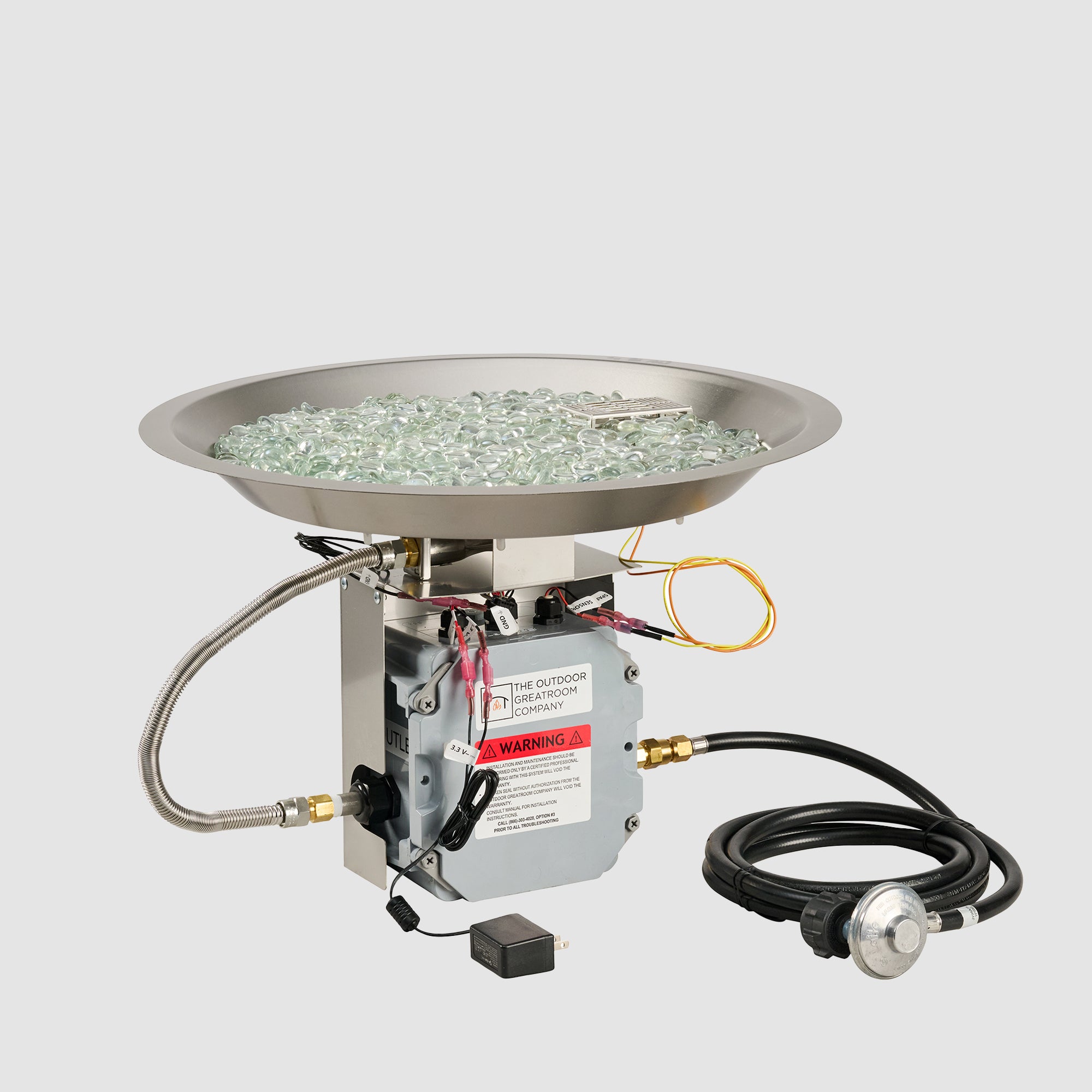 Crystal Fire Plus Round Gas Burner